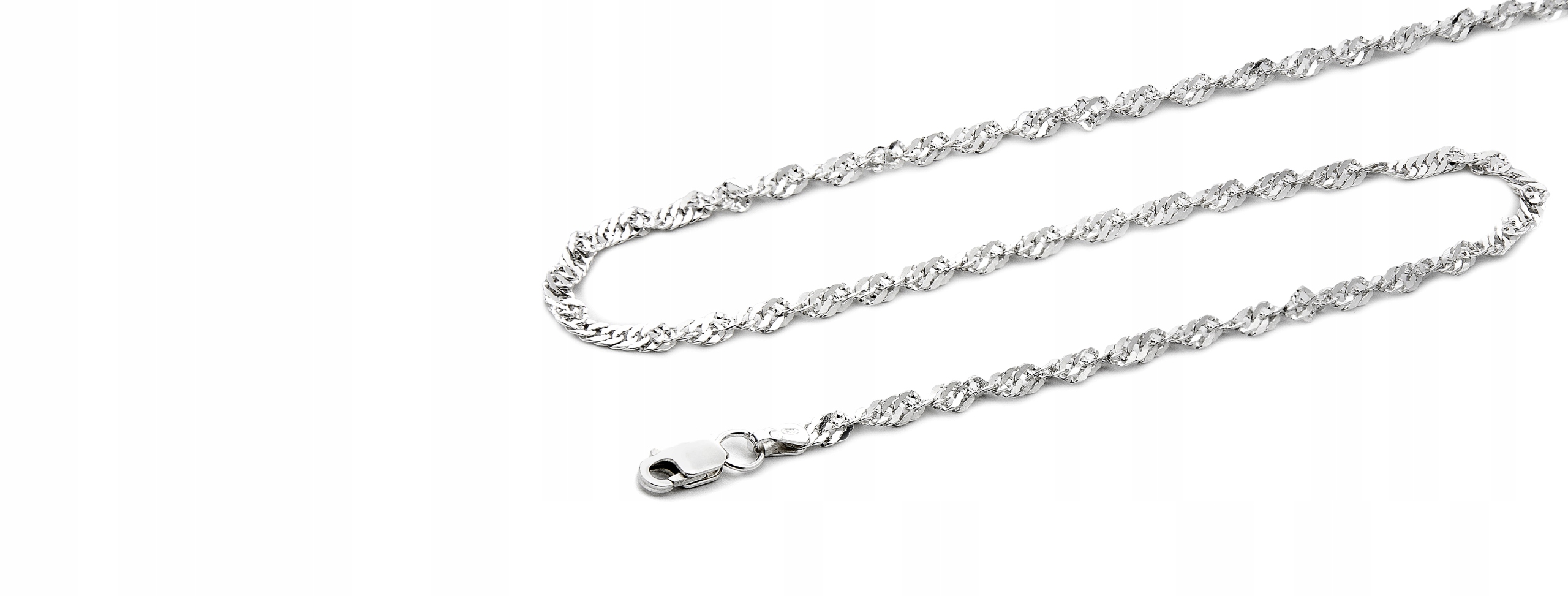 SINGAPUR Łańcuszek Srebrny 925 2,9mm 6,7gr 60cm Rodzaj Wyrób jubilerski