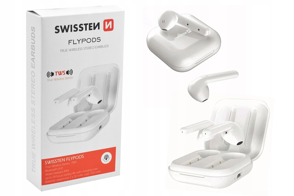Bezdrátová sluchátka Swissten Tws Flypods 8595217467491