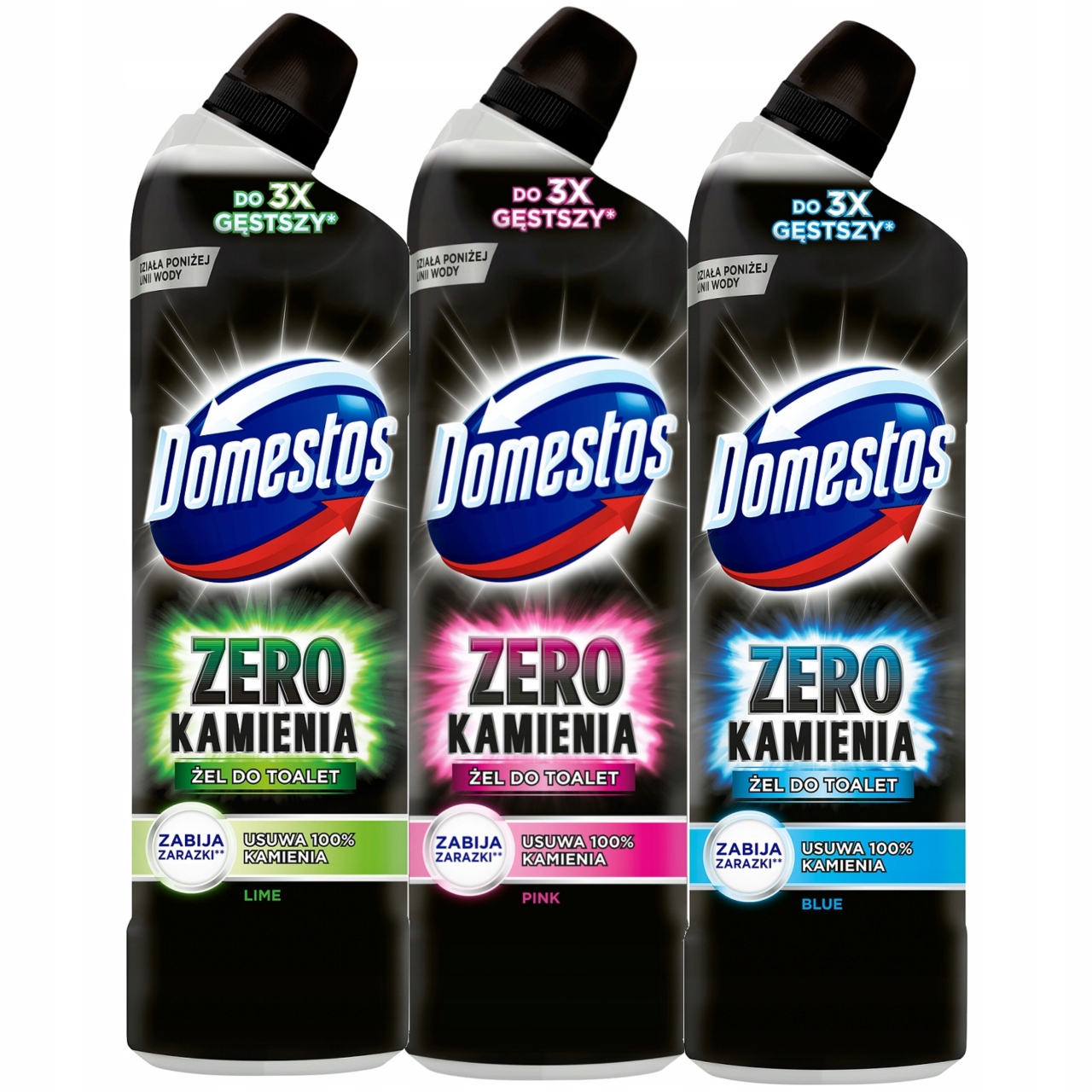 Levně Domestos Sada Zero Kameny Gel Wc 750 ml 3 kusy