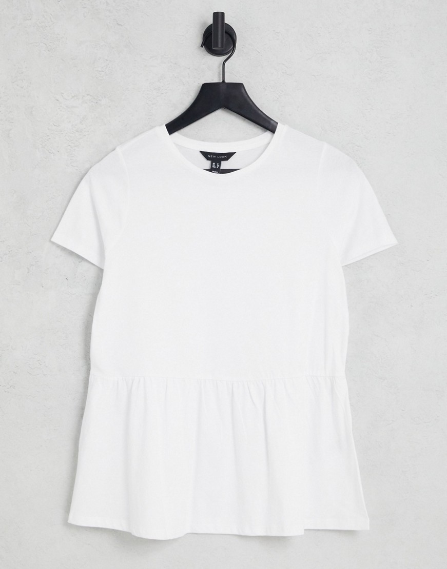 New Look biała koszulka t-shirt defekt 42