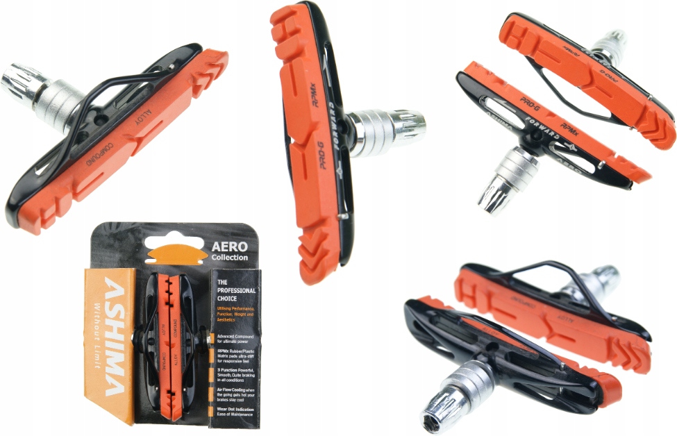 Klocki do hamulców rowerowych V-brake Mtb Shimano Ashima AP73CRx-P-A-PG-BK