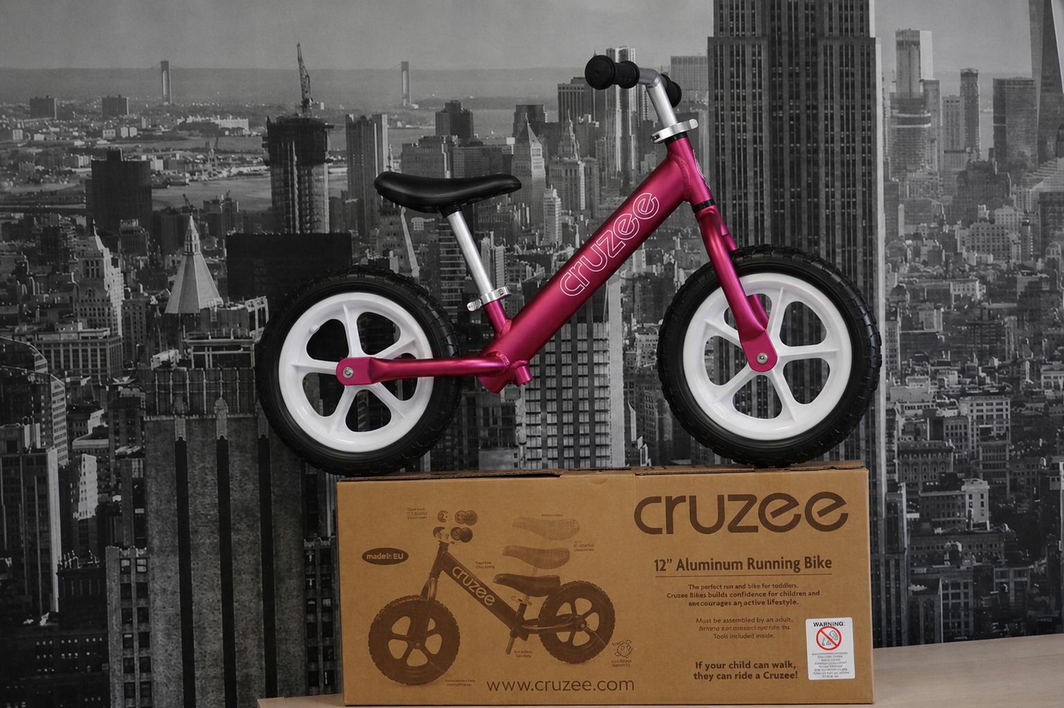 Rowerek biegowy Cruzee różowy 12" Bardzo Lekki