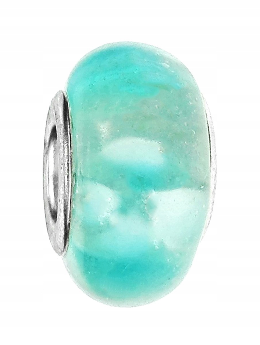 

Zawieszka beads - turkusowa w kwiaty