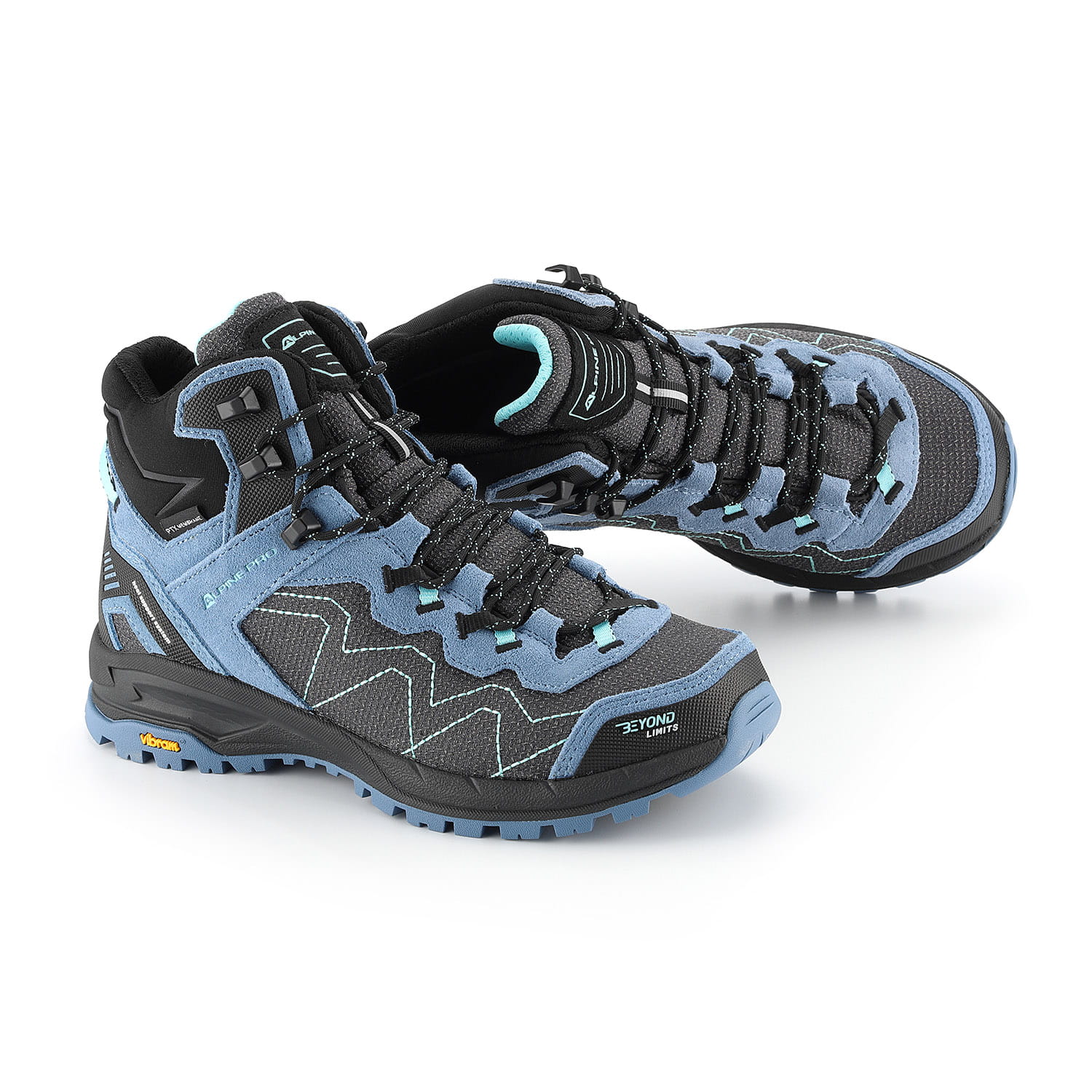 Buty wysokie trekkingowe z Kevlarem Alpine Pro Cerne 2 k.niebieski r.41