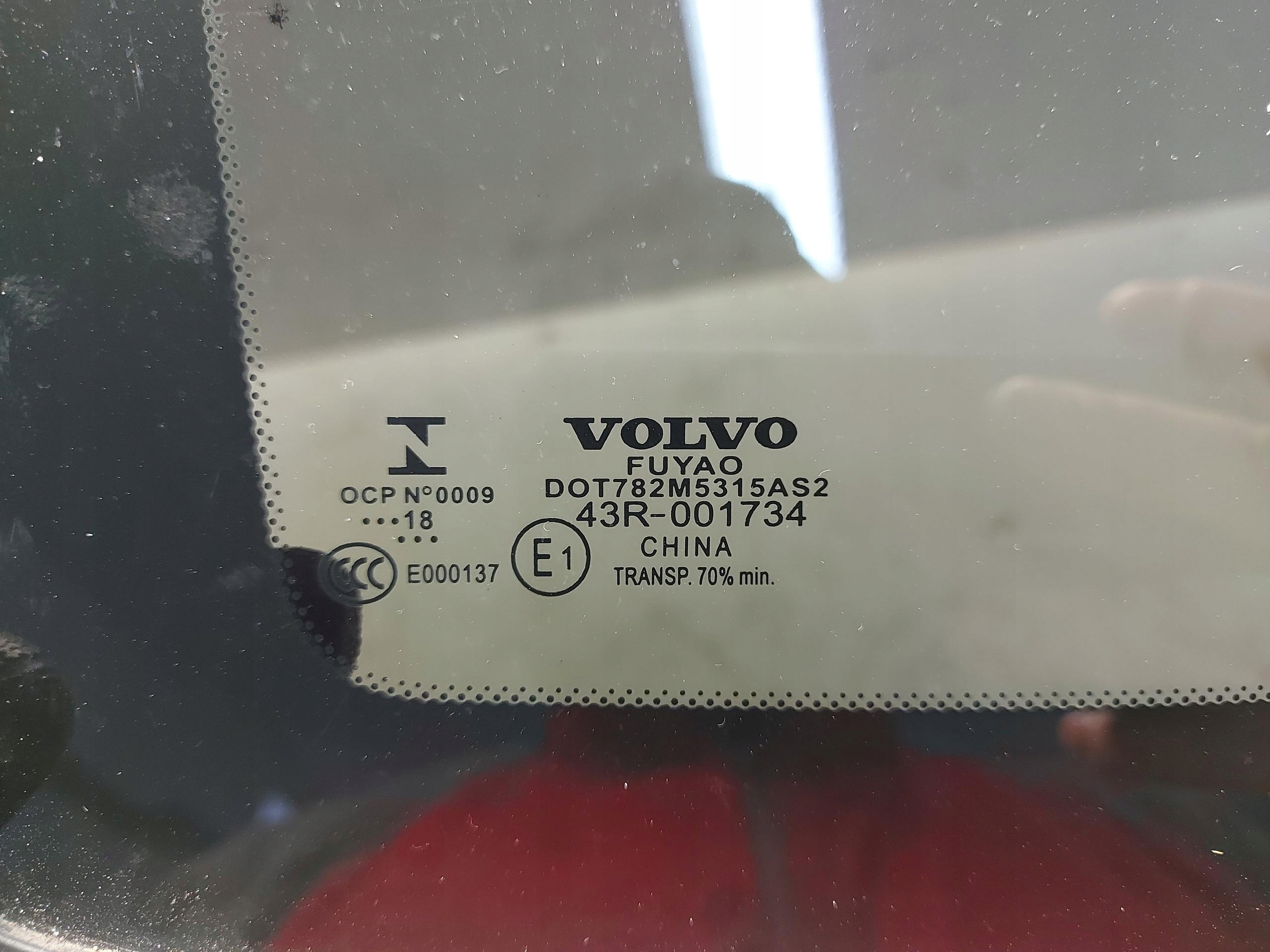 VOLVO S90 D5 sedan window bodywork left rear part