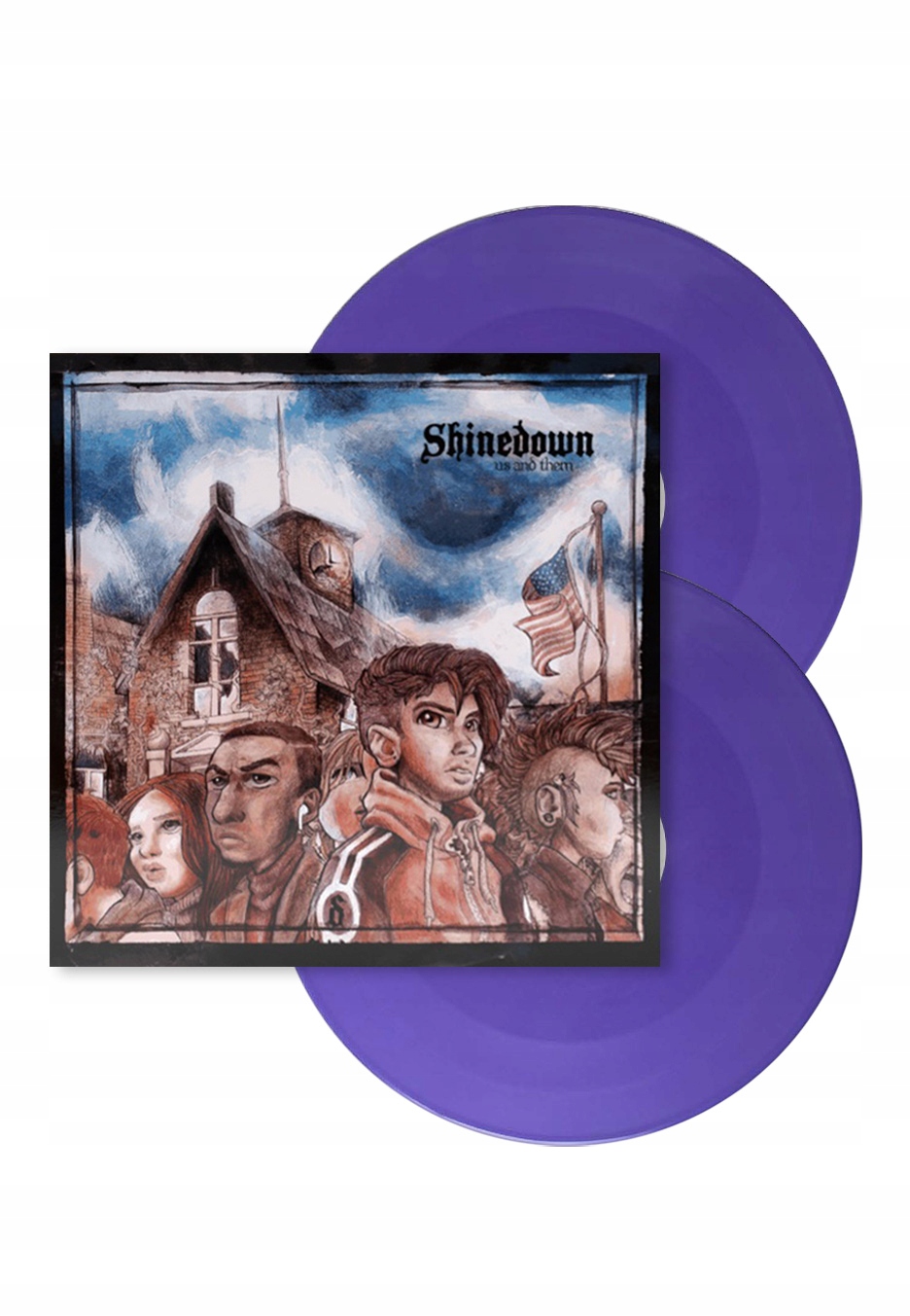 Shinedown Us And Them 2LP Purple Limited Edition Folia