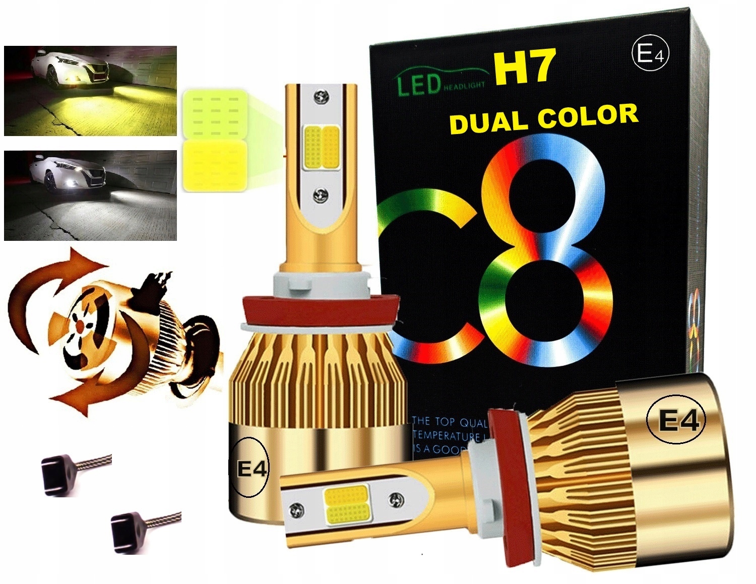 

Led Żarówki H7 Dzienne w Halogen Białe Żółte Drl