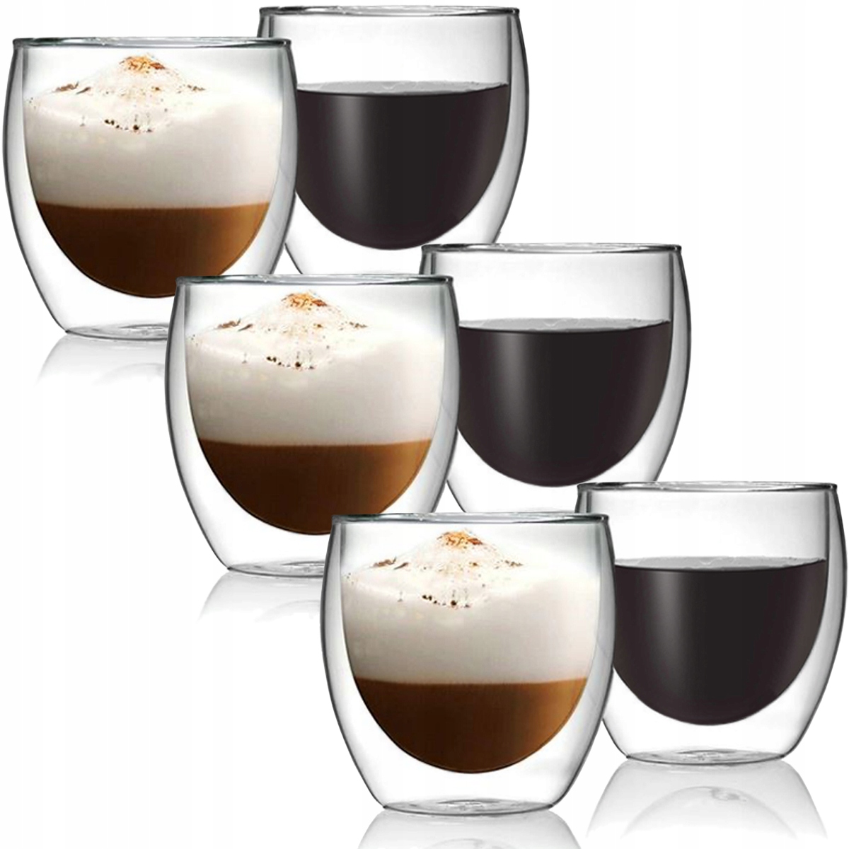 

Szklanki Termiczne 80ML Do Kawy Espresso 6 Sztuk