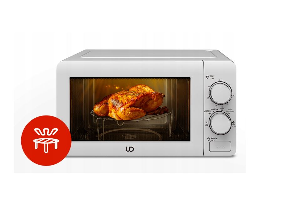 Kuchenka mikrofalowa Ud MG20L-WA 700W Grill 20L Biała mikrofalówka