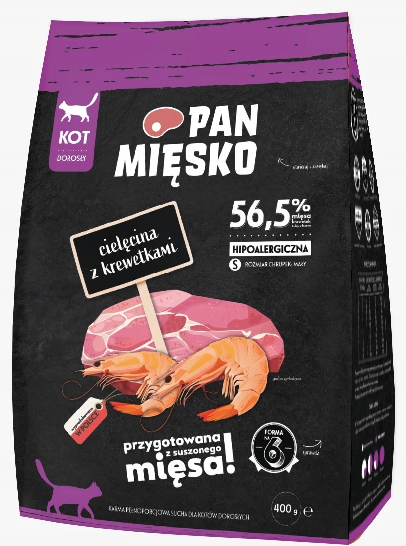 4X Pan Miesko kočka tělová krevety S 400 g