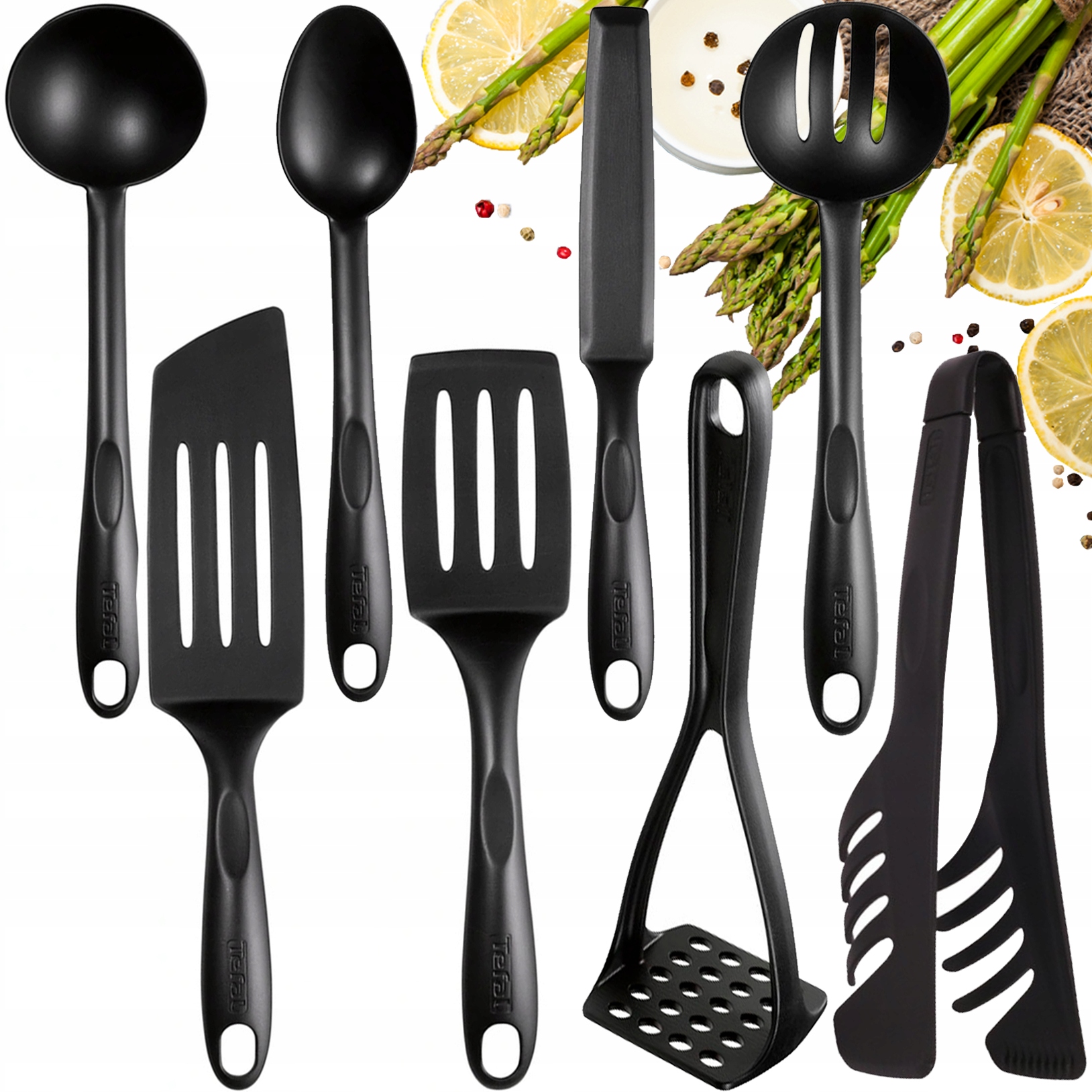 

Tefal Zestaw Akcesoria Przybory Kuchenne 8 Czarne