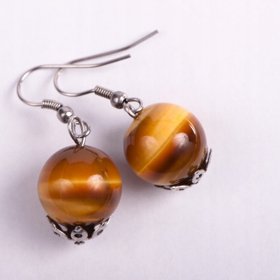 

Kolczyki tygrysie oko 35mm handmade