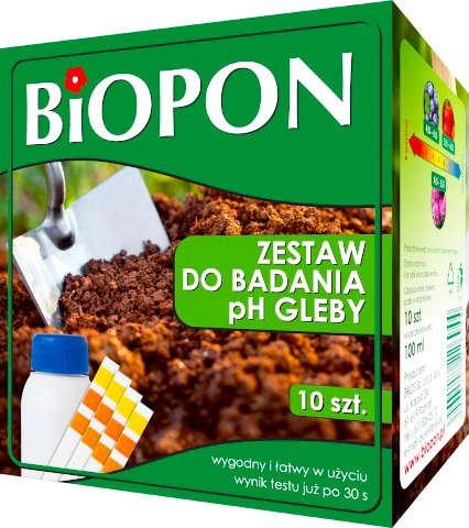 

Biopon Zestaw Do Badania Ph Gleby Kwasomierz 10SZT