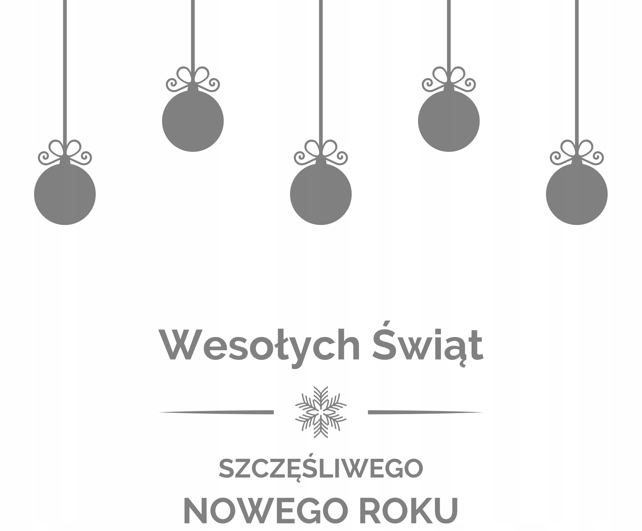 naklejki świąteczne Wesołych Świąt Nowy Rok Bombki