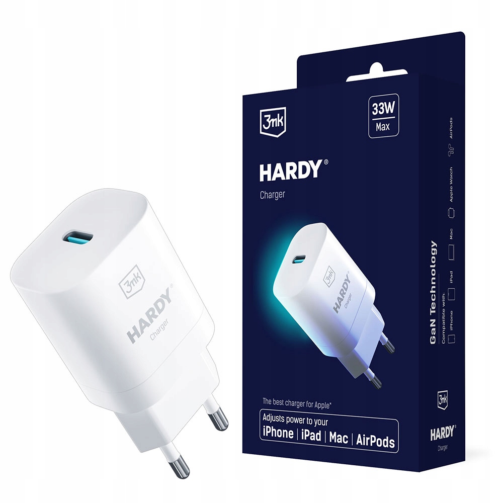 

Ładowarka sieciowa 3mk Usb-c, Qc, Pd 33W do iPhone