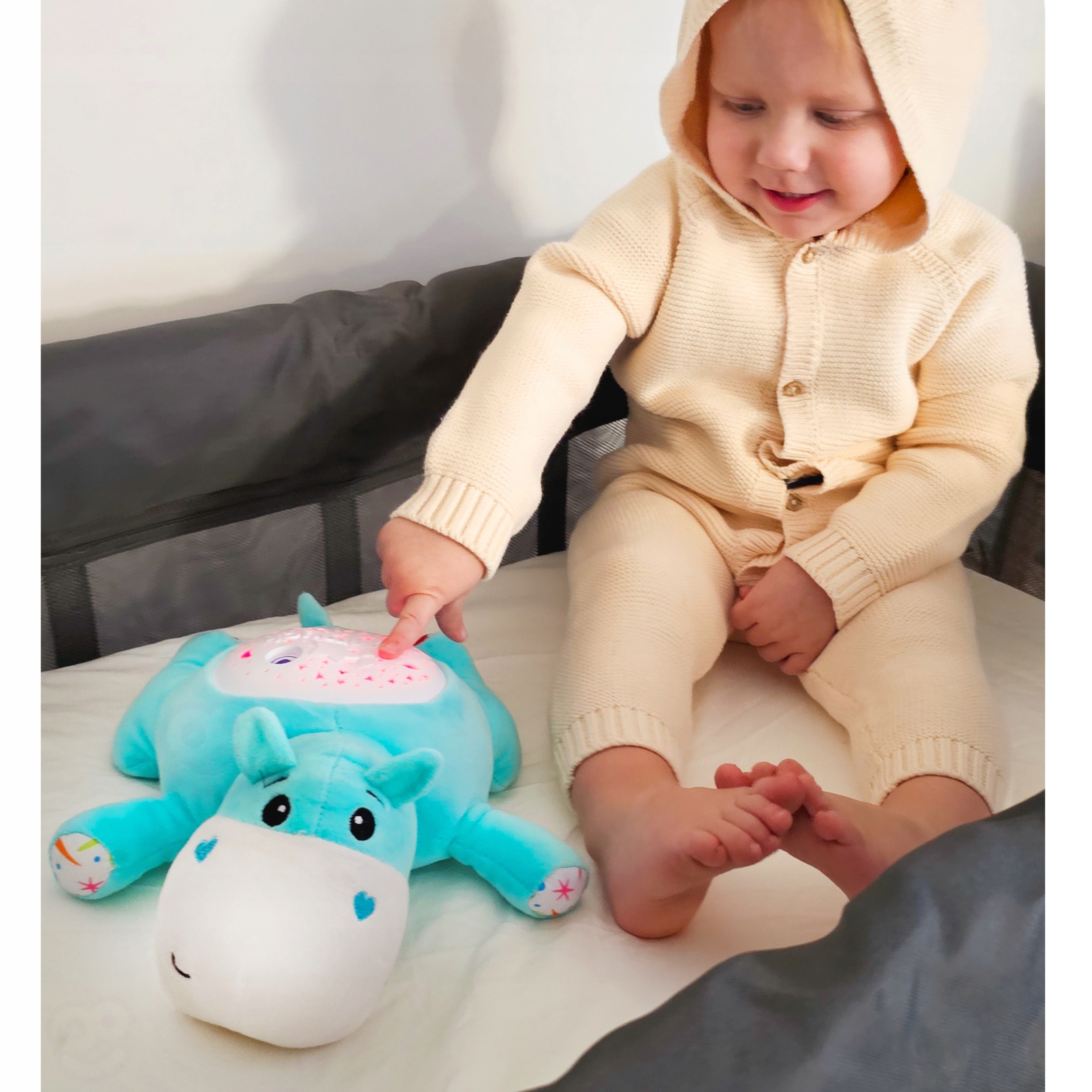 PRZYTULANKA PROJEKTOR USYPIACZ PLUSZAK HIPOPOTAM KOŁYSANKI WOOPIE BABY Marka Woopie