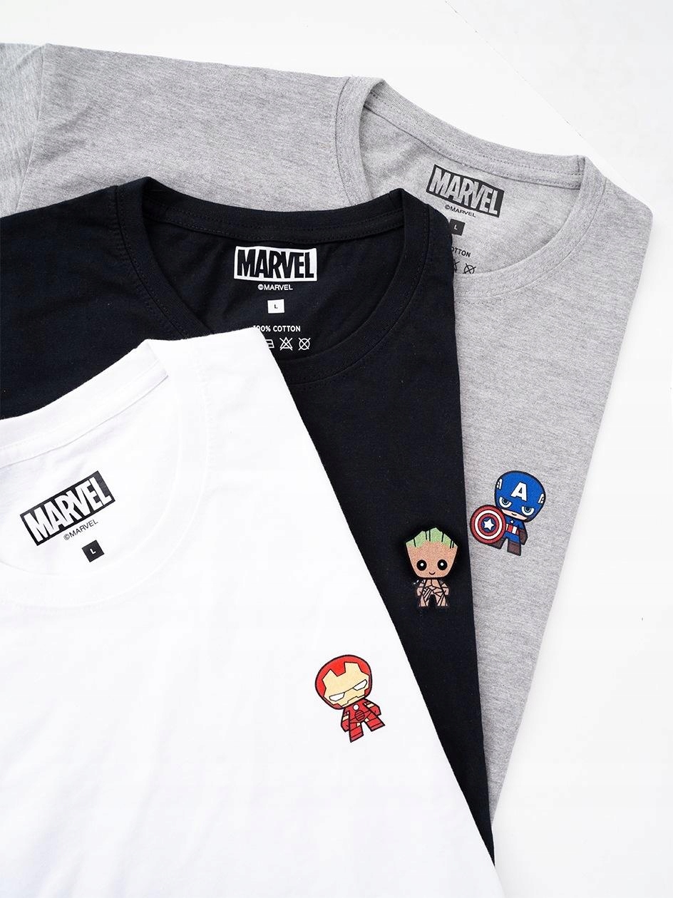Tričko Sada 3 Kusů Tričko Dámské Barvy Marvel Mini Groot Iron Man XL