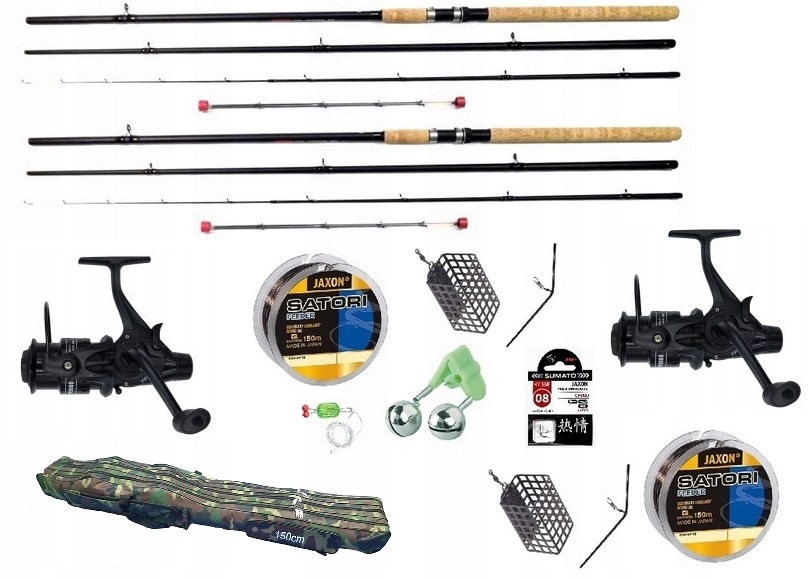 Zestaw Wędkarski 2x Wędka Feeder Kołowrotek Torba