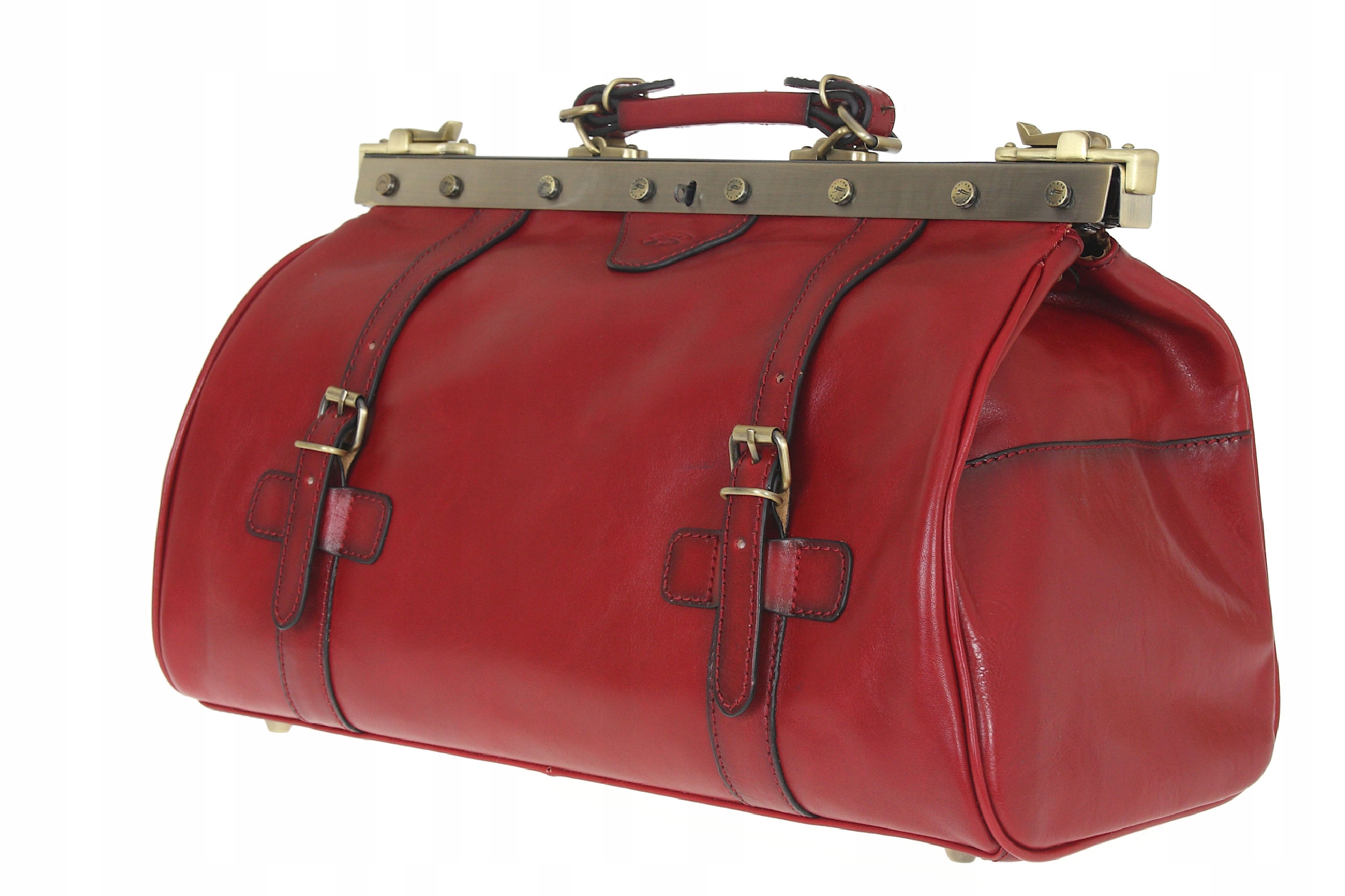 TORBA PODRÓŻNA SKÓRZANA KUFER LEKARSKI 100% SKÓRA