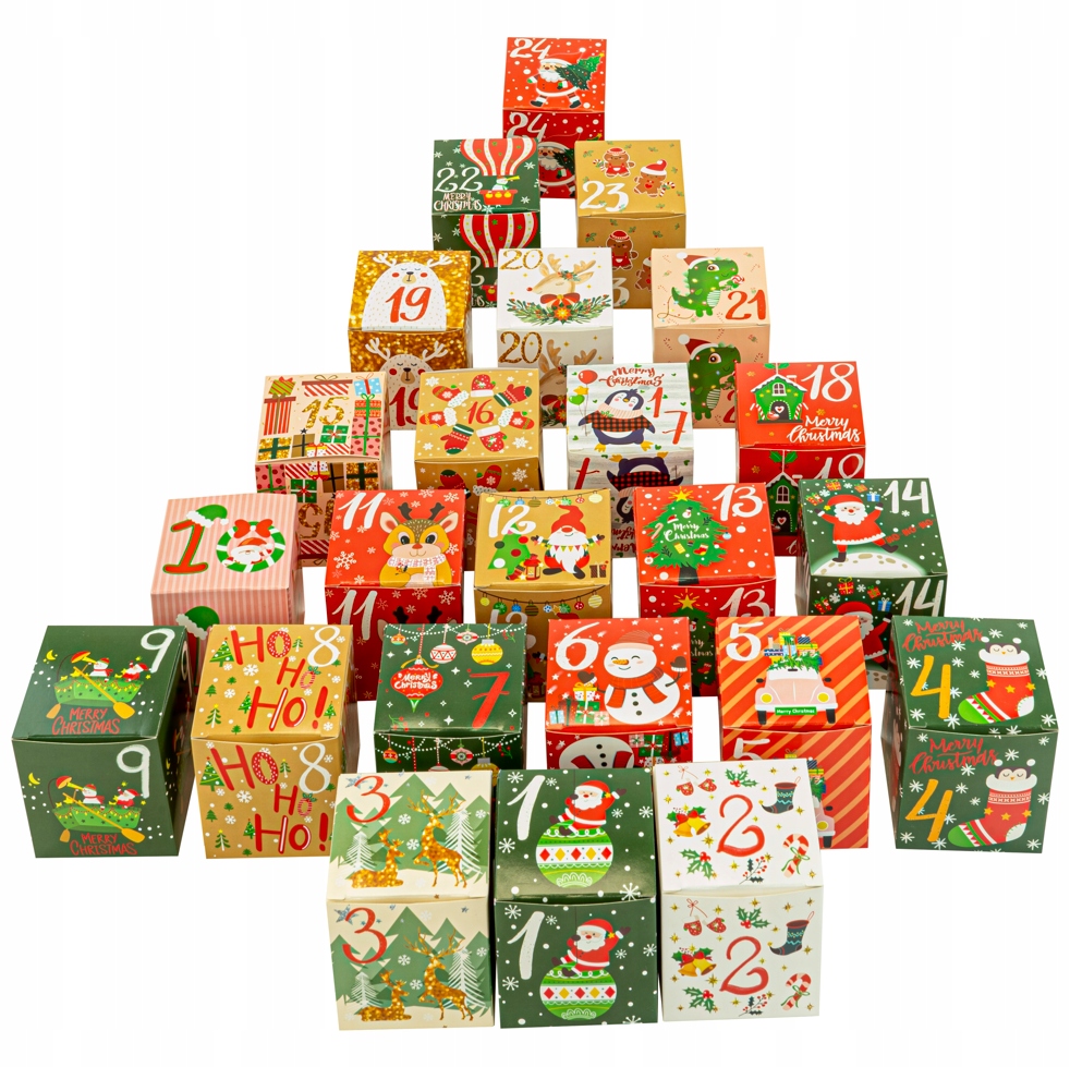 Adventn kalend skl dac boxy 24prvky pap rov pr zdn boxy za 279 k 