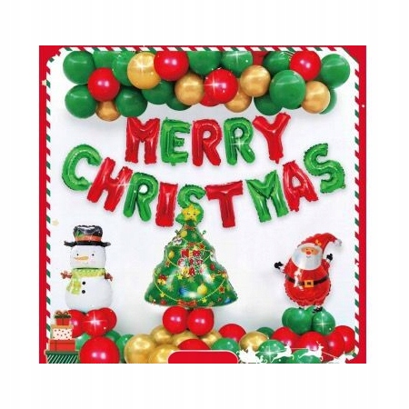 

Balony Święta Boże Narodzenie Mikołaj 40SZT Zestaw