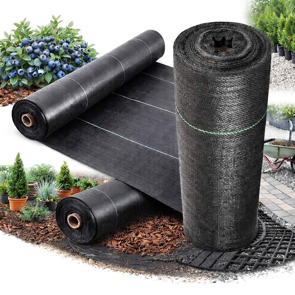 Agrotkanina 130g/m² Gruba 1,6×50m – Mata na Chwasty pod Tuje Kamień i Korę