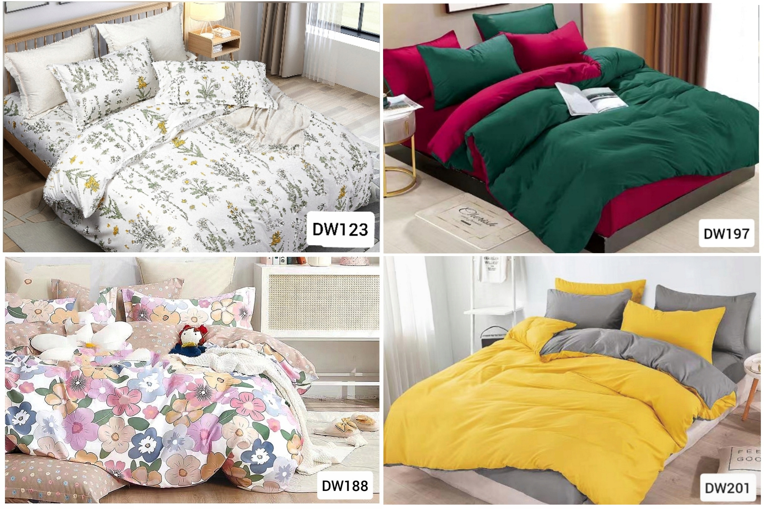 POŚCIEL DWUSTRONNA 200X220 WZORY Materiał inny