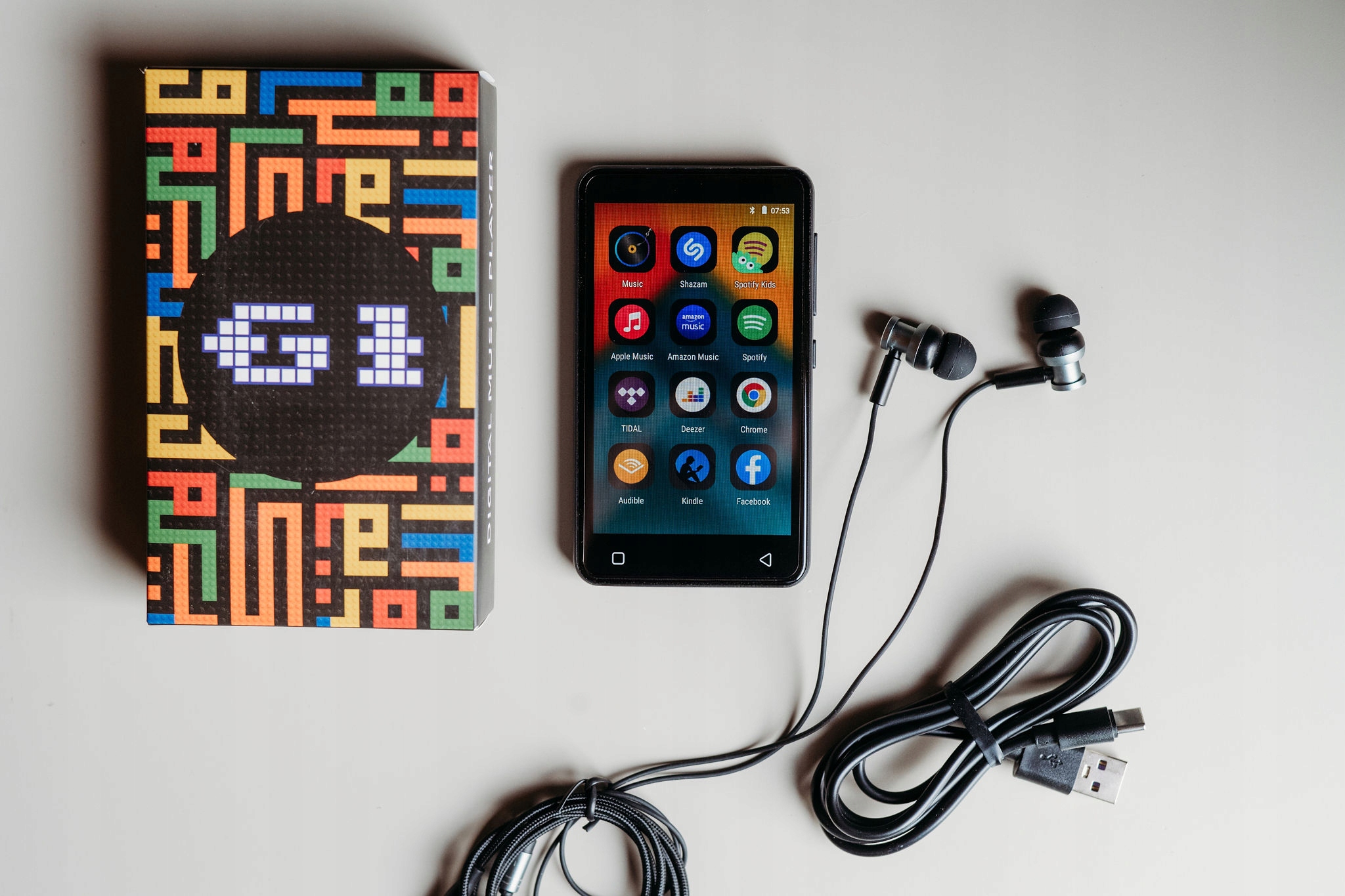 Odtwarzacz MP3 Spotify Wi-Fi Bluetooth Android ekran dotykowy HiFi dźwięk Zasilanie akumulatorowe