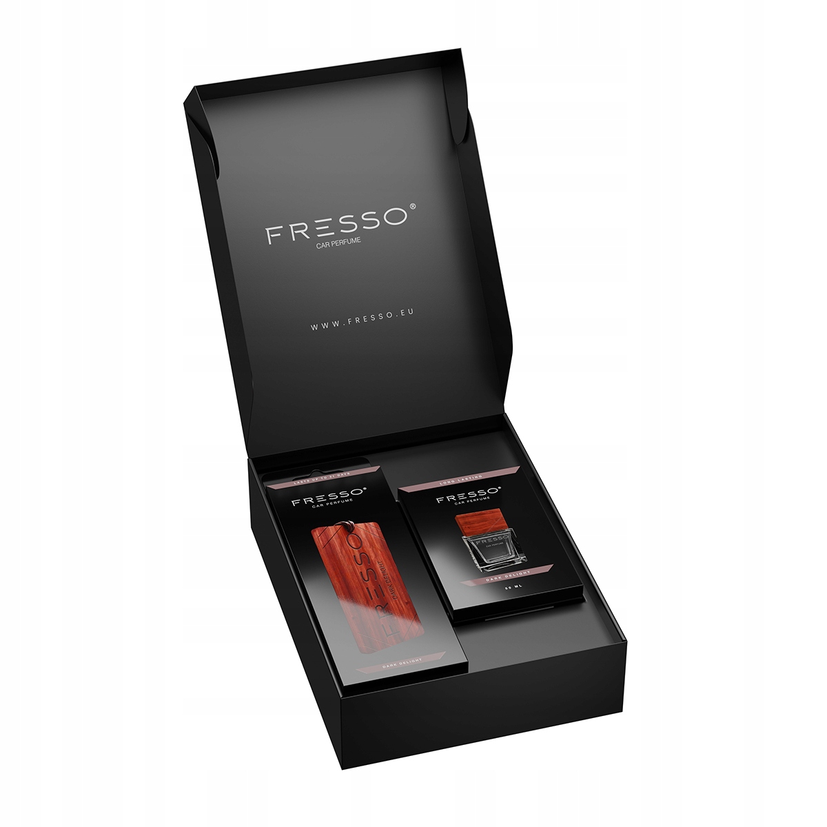 Fresso Zestaw Mini Gift Box Dark Delight Perfumy Samochodowe Zawieszka