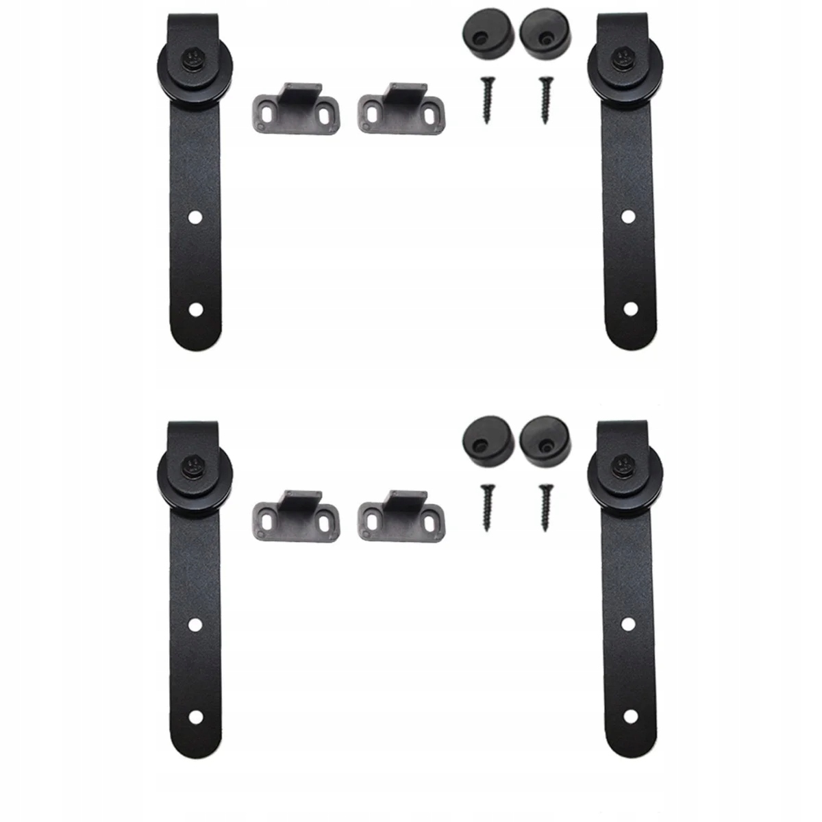 ZESTAW PRZESUWNYCH SZYN DRZWI STODOŁY WIESZAK ROLEK 2 ZESTAWY