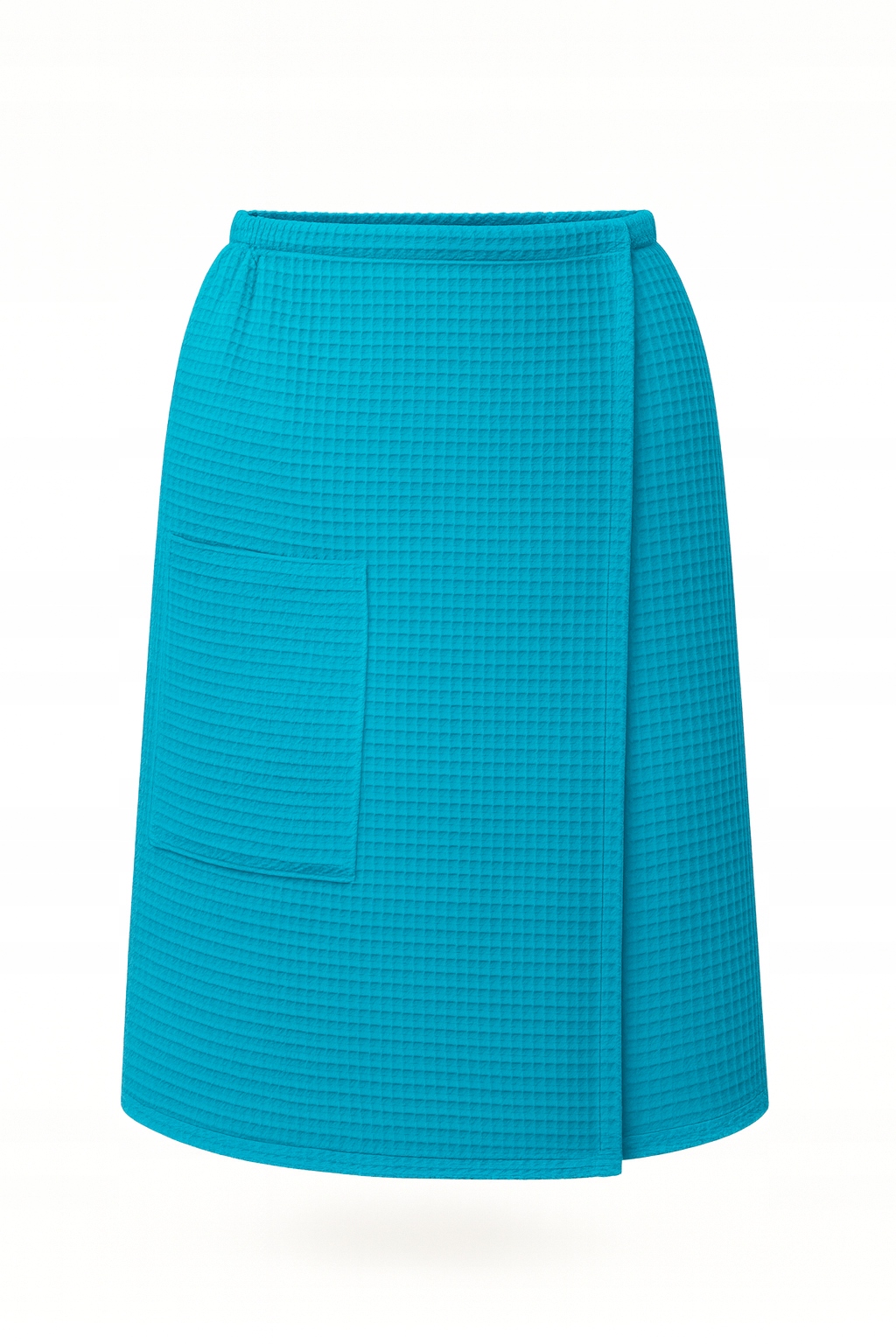 Kilt Wafel s kapsou VitalHome 60x150 cm na suchý zip do sauny Modrý