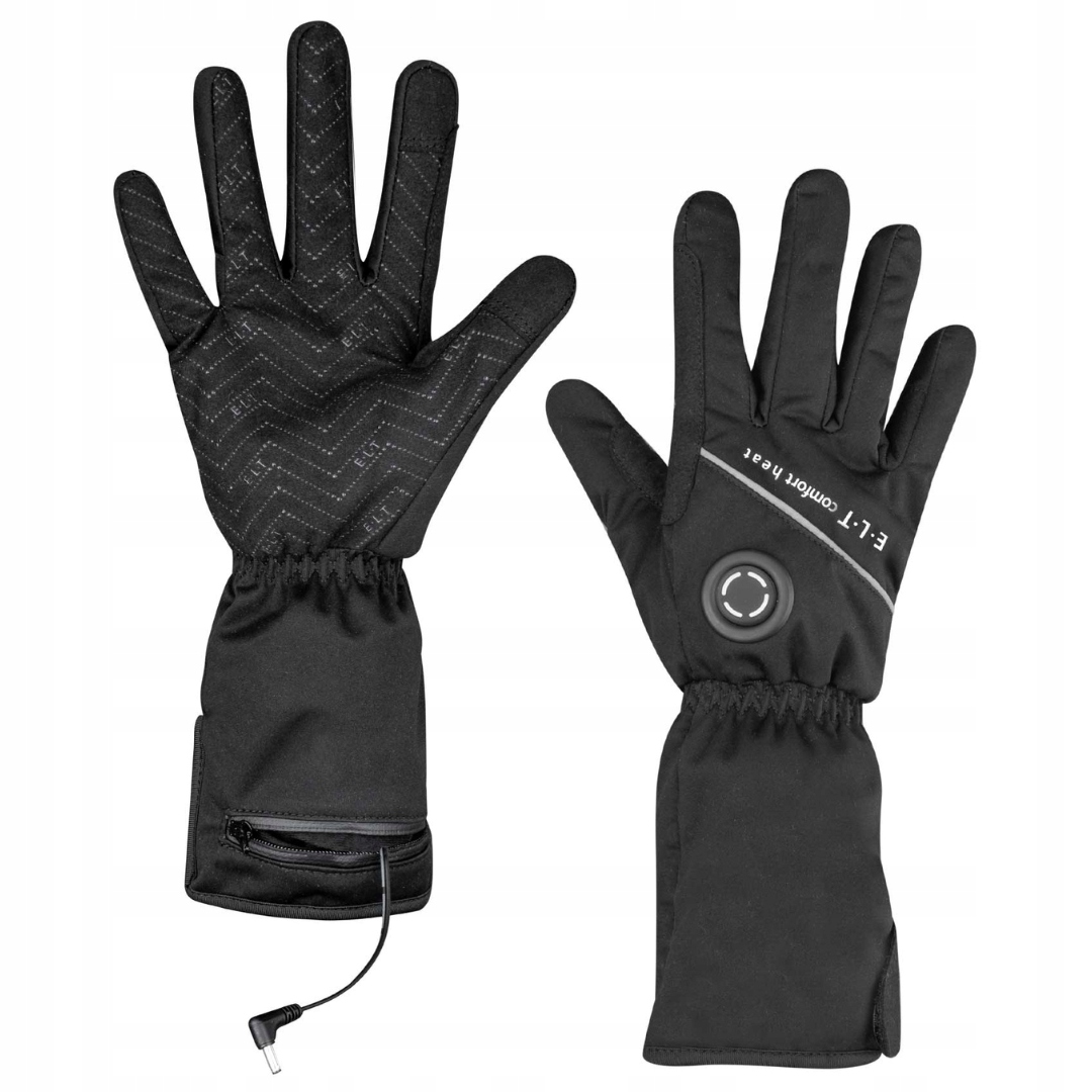 Černé jezdecké rukavice s vyhříváním Comfort Heat – Elt XL.