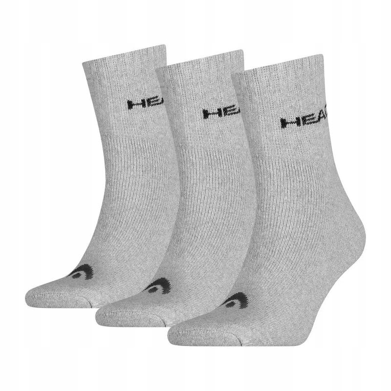 Skarpety Head Crew 3P Grey 39-42