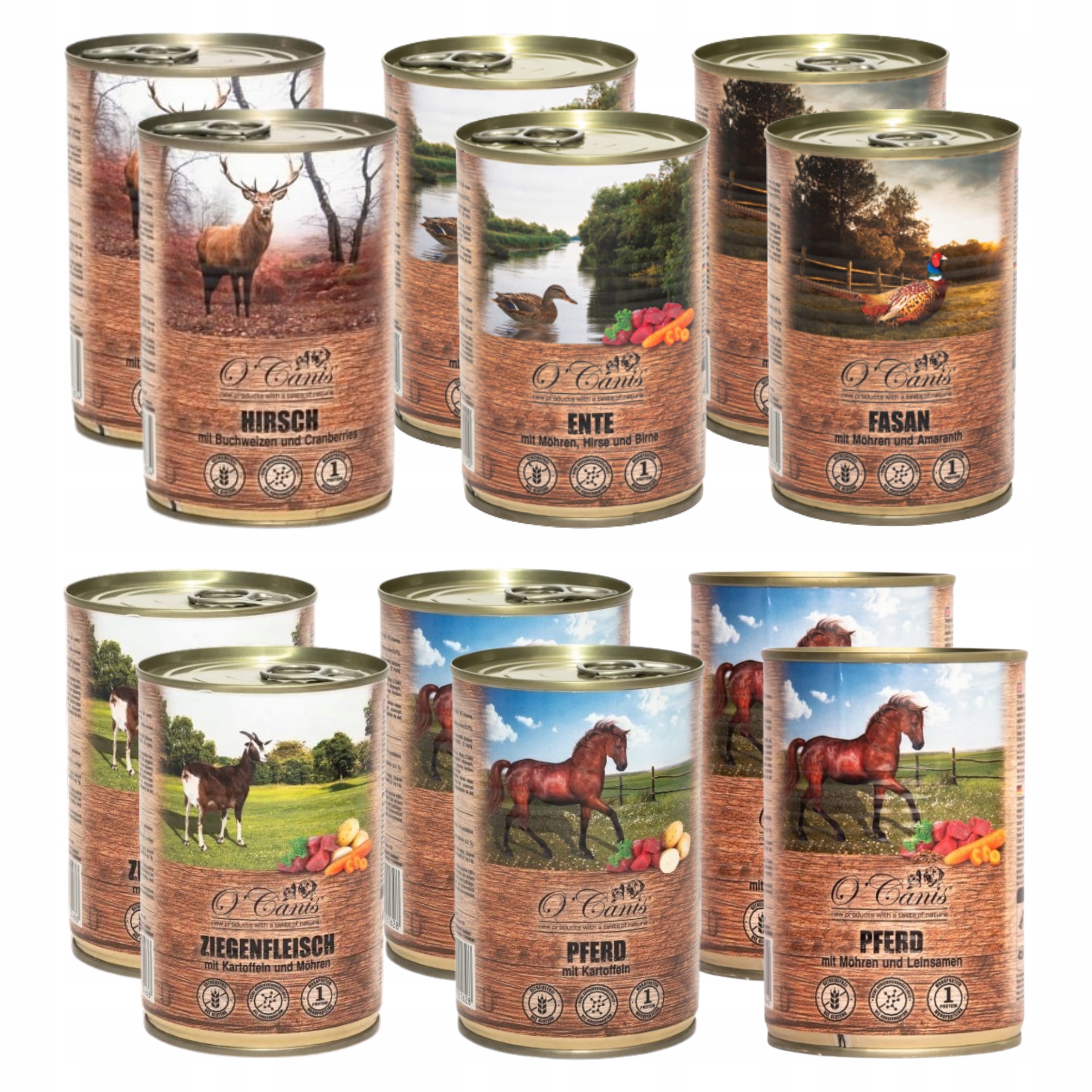 Karma mokra dla psa O'Canis mix smaków 12 x 400g