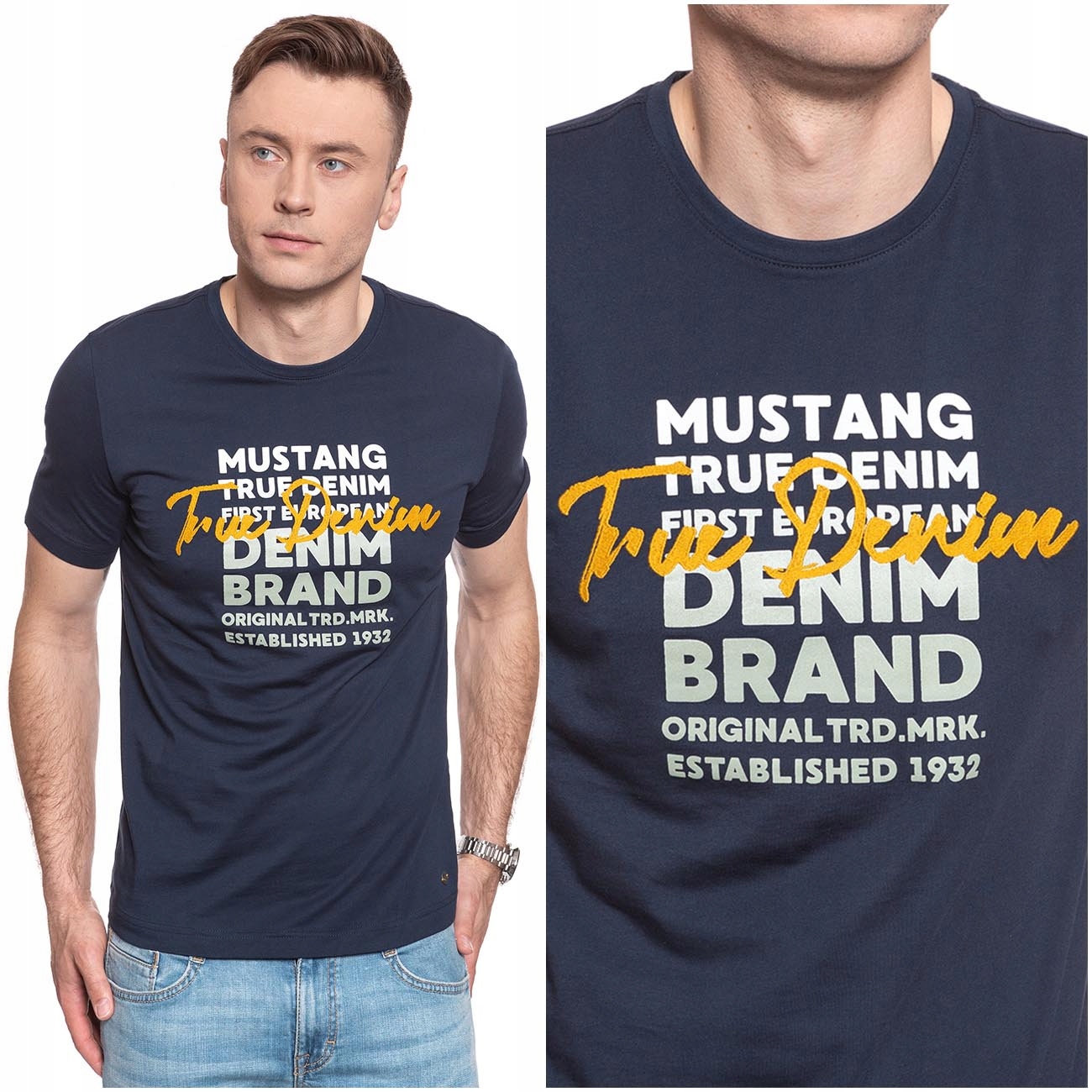 

Mustang Alex C Print Męska Koszulka T-shirt M