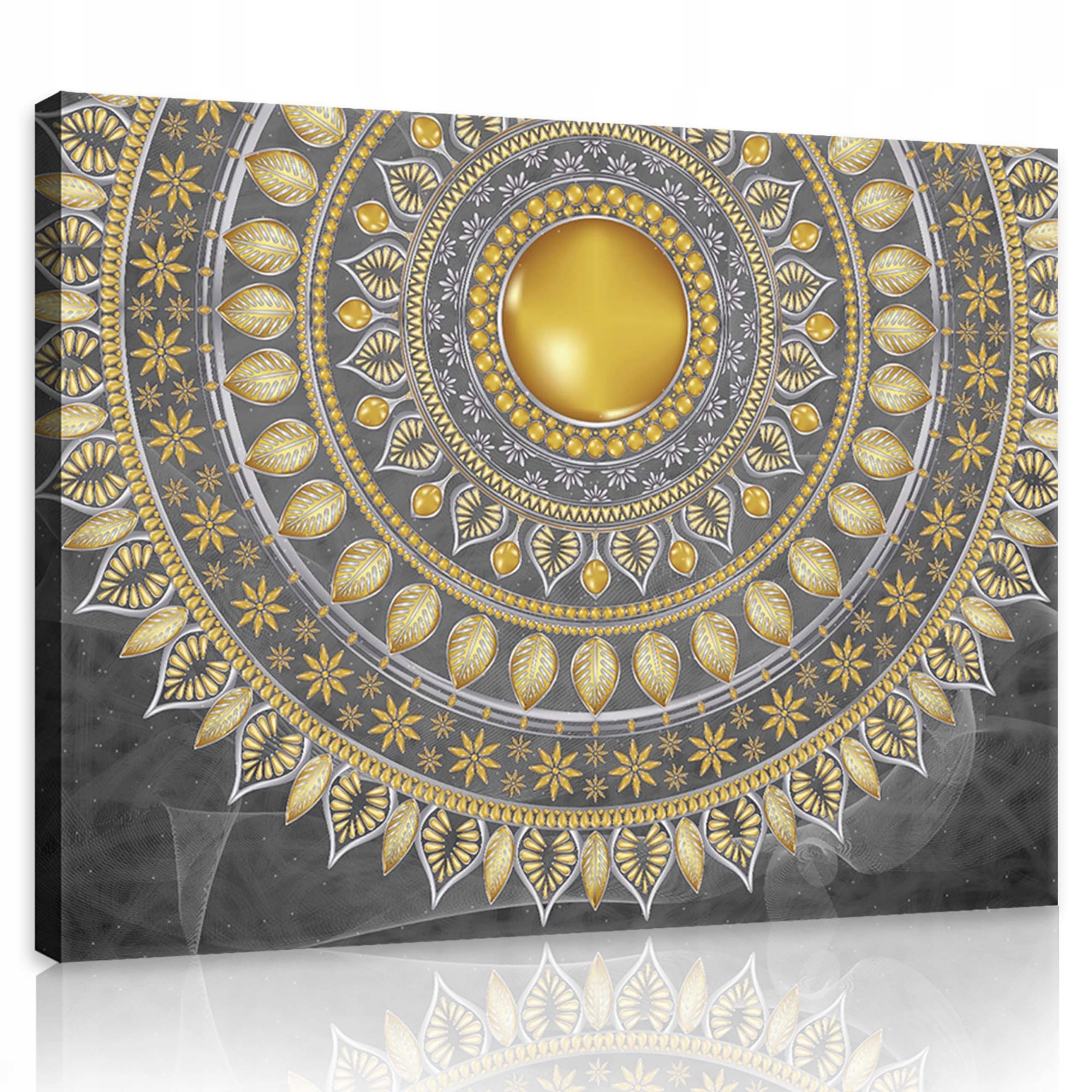 Obraz 100x75 Zlatá Mandala Abstraktní dekorace do klidného interiéru