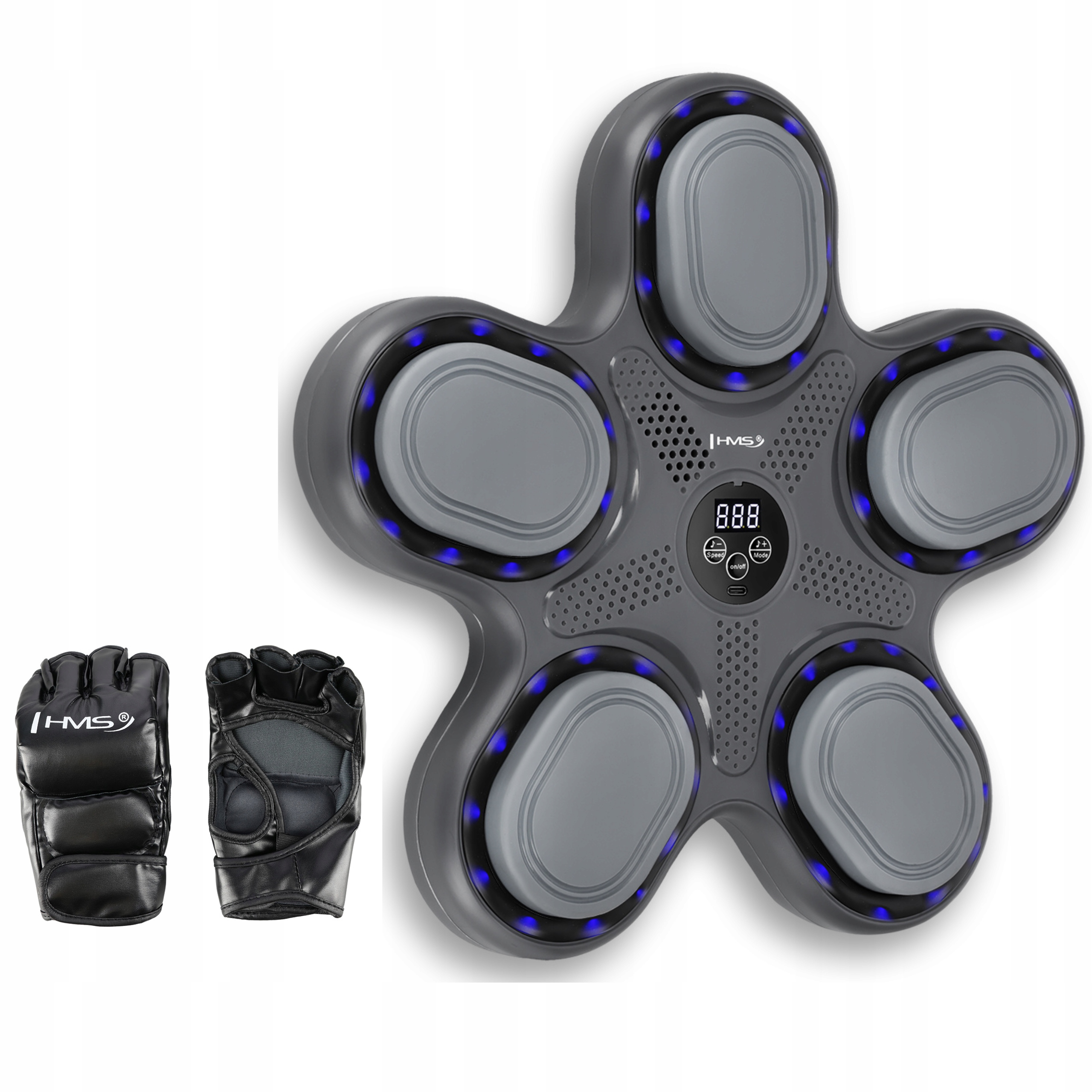 Elektronická boxerská Led hudební Bluetooth rukavice Mma Hms