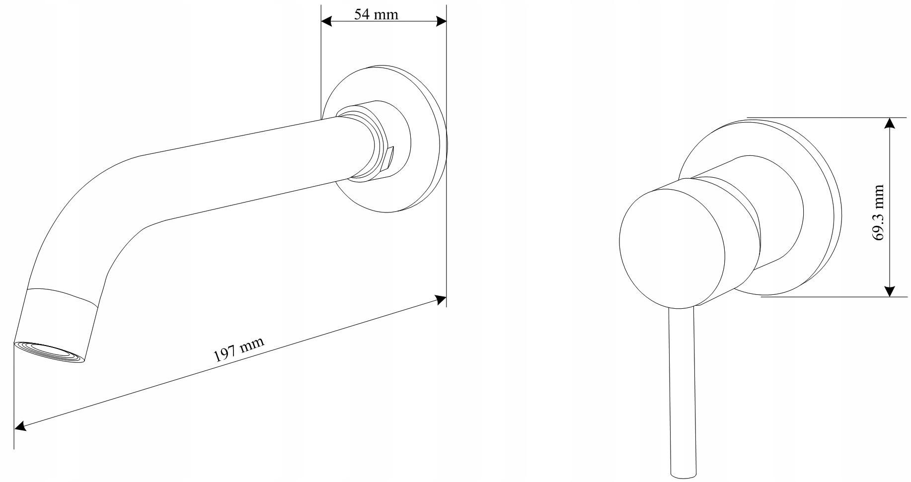 MEXEN ALMA - BATERIA UMYWALKOWA PODTYNKOWA ZŁOTA Kod producenta 75015-50