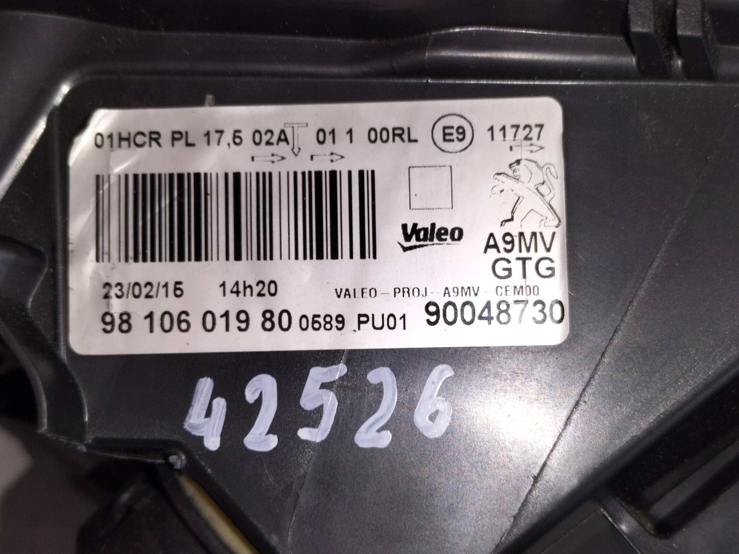 light front reflektor left PEUGEOT 208 LIFT 15-19