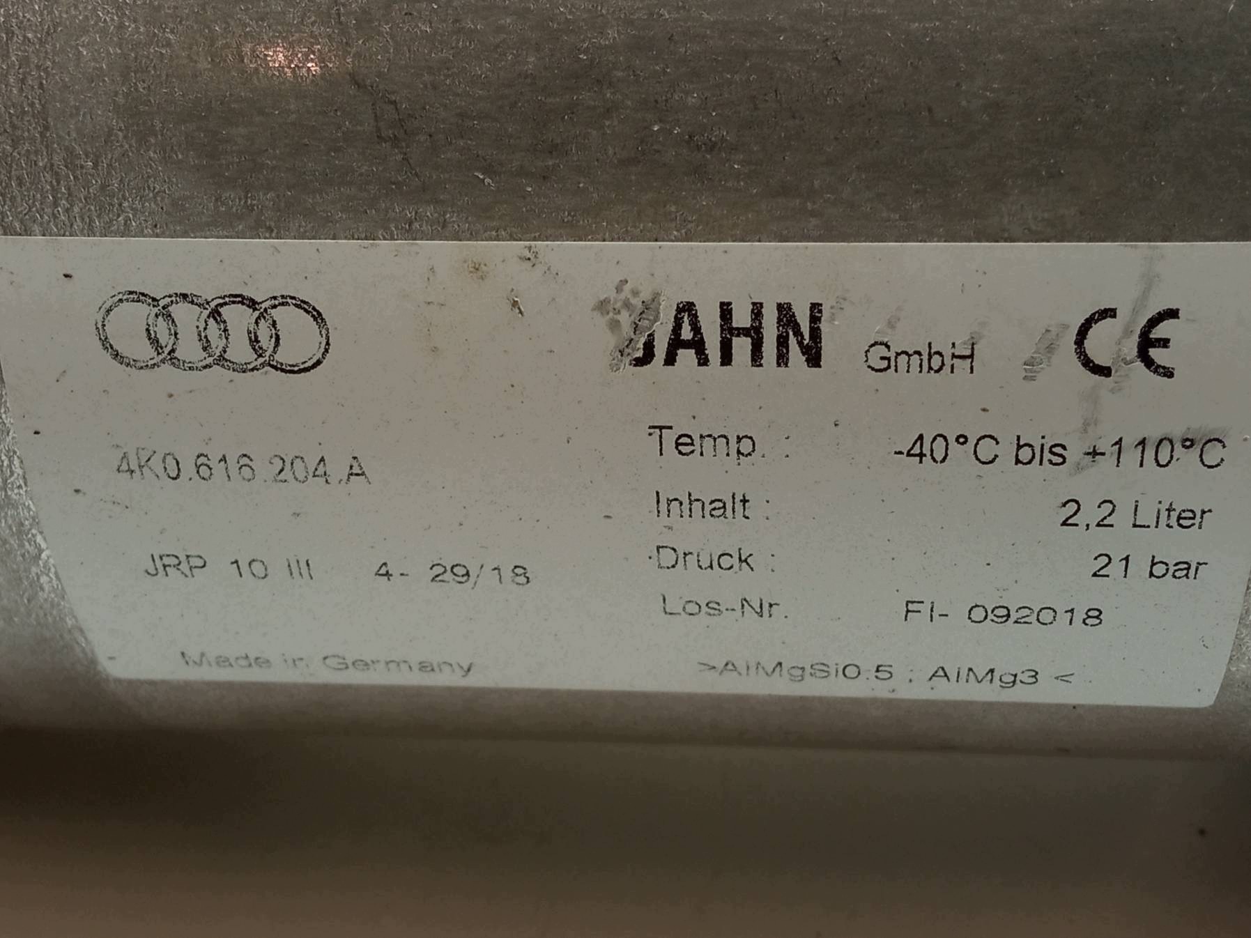serbatoio ZASOBNIK pressione 4K0616204A Audi A7 II (2018-2025) C8
