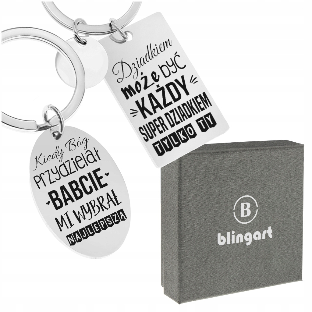 

Breloki z Grawerem na Dzień Babci i Dziadka stal