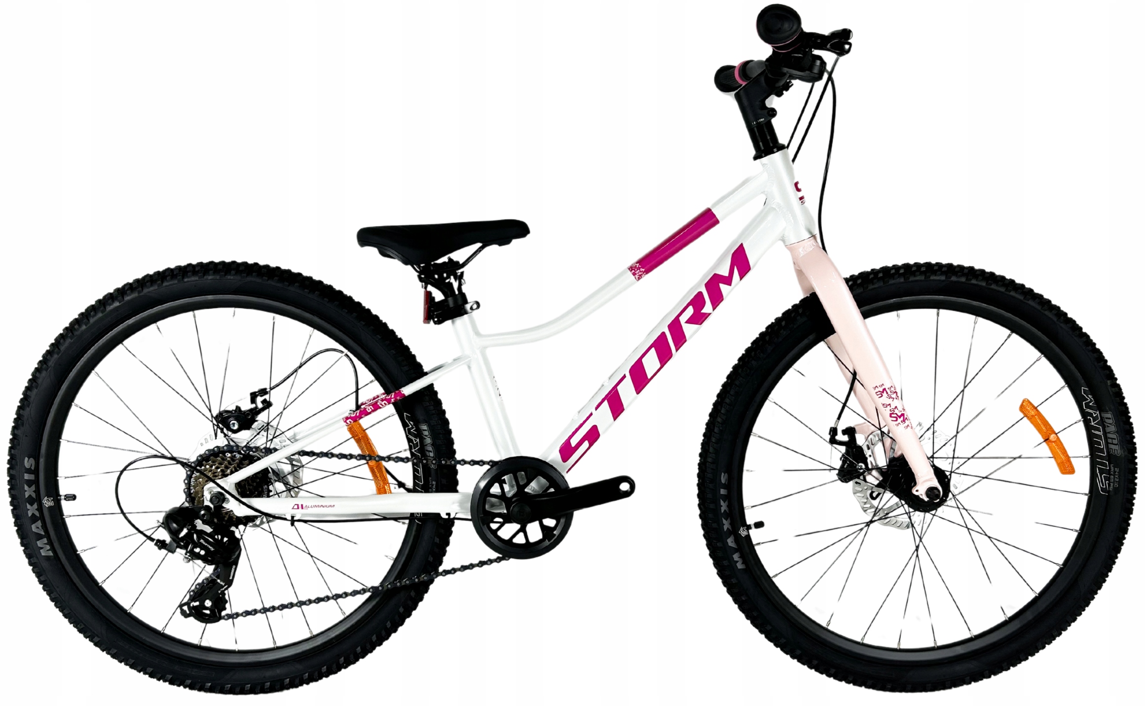 Rower Młodzieżowy 24 Storm Bella 2D rama 11 24 biała perła 2025 1x7