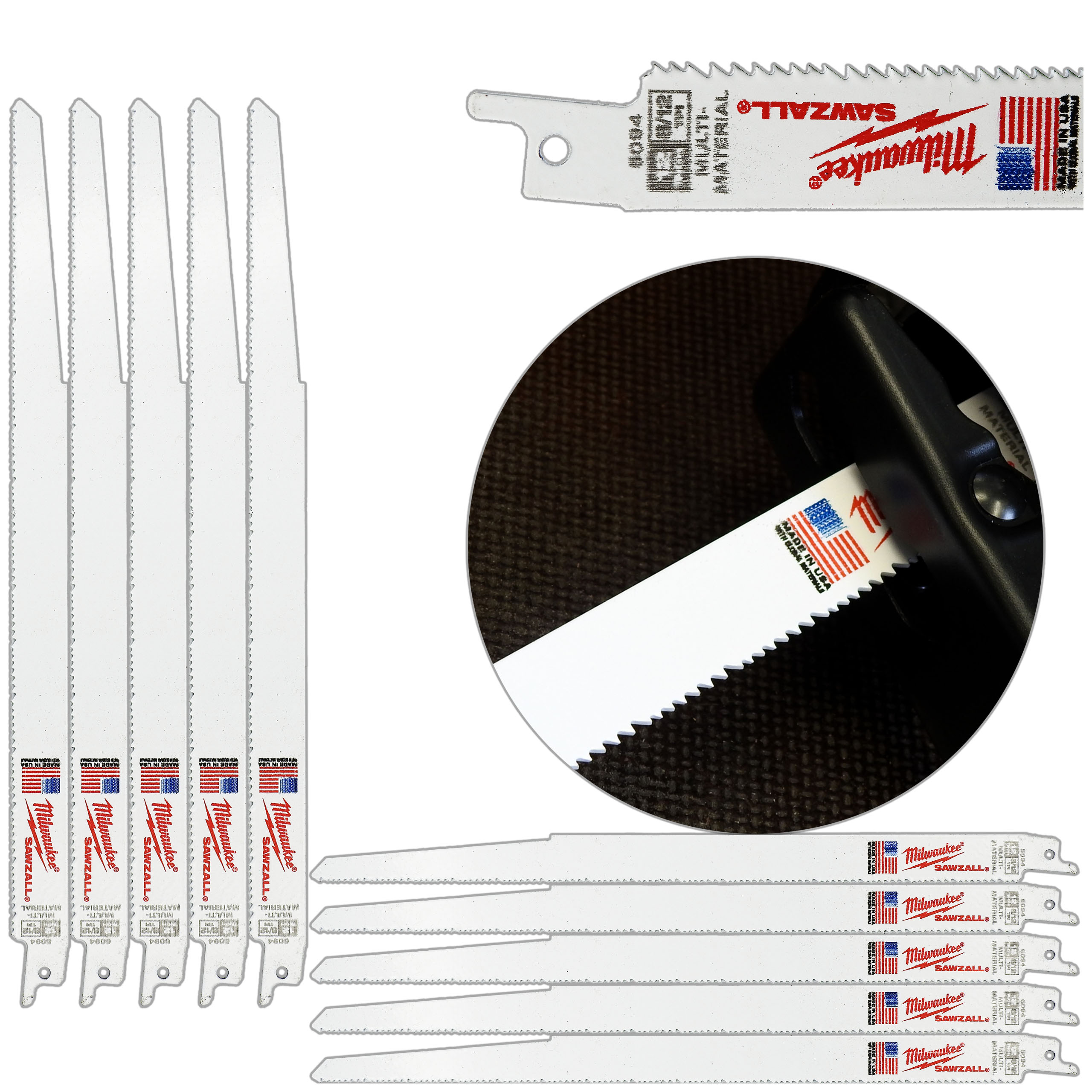 Pilový List Univerzální dřevo z kovu Pvc a šavlové pily 300 mm Sada 10 Ks