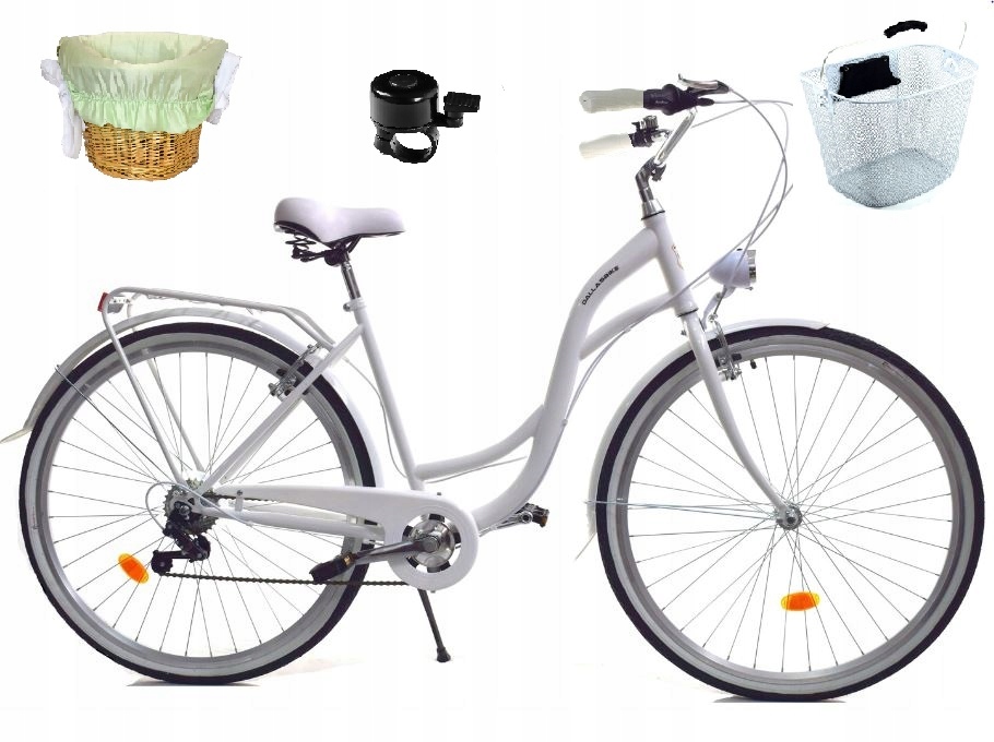 Damski Rower Miejski męski 28 Dallas 7 biegów Aluminiowy +kosz +wyściółka