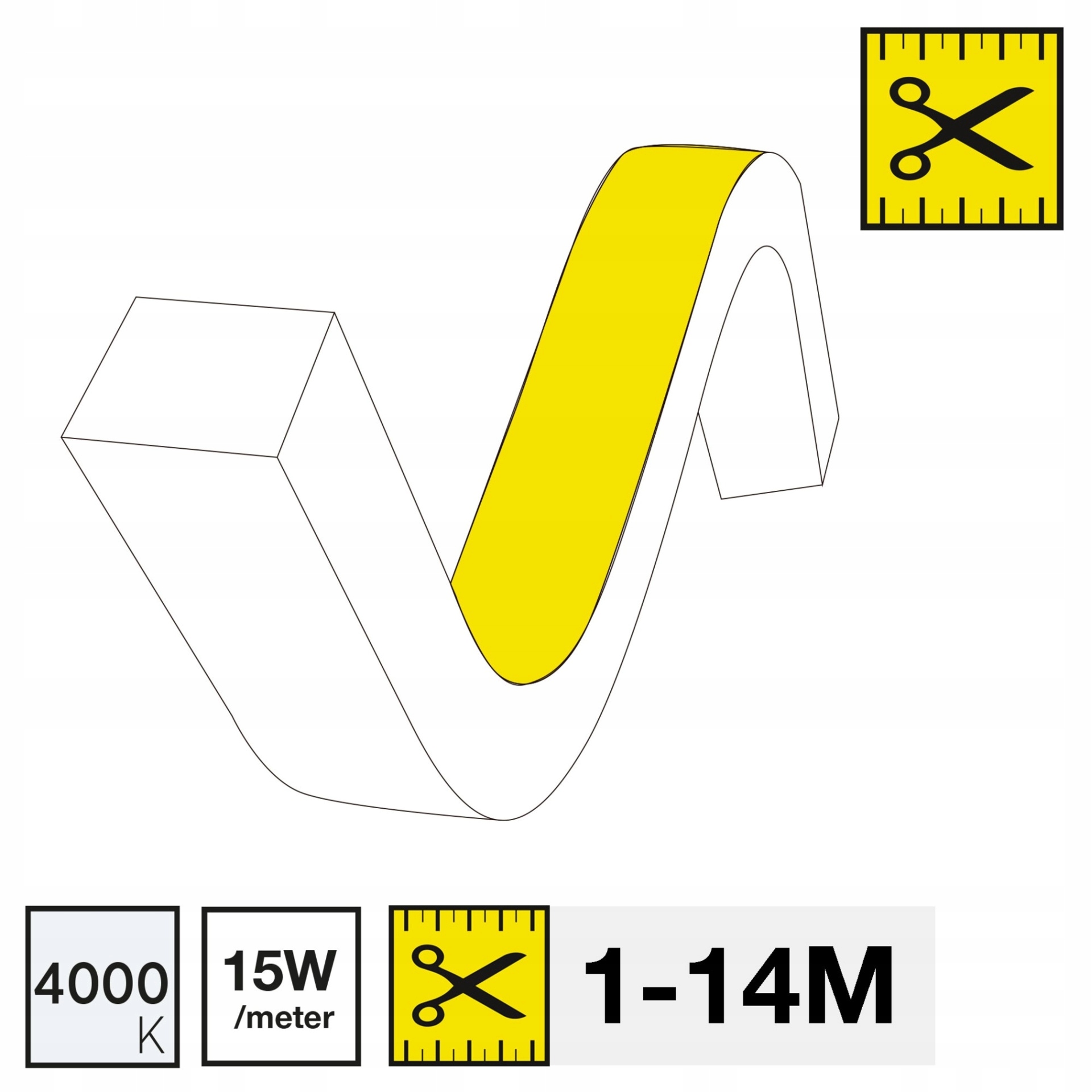 Led pásik Slc Neon Flex Top 4000K 15W 1147LM 1-14M IP67