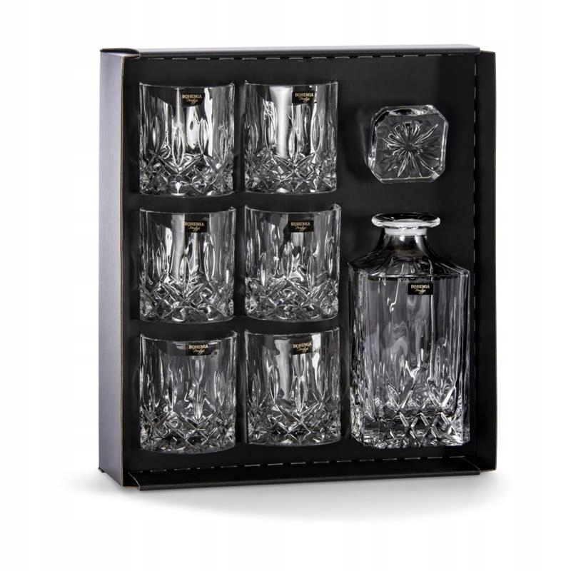 

Zestaw Whisky Karafka Szklank Bohemia Classico 1+6