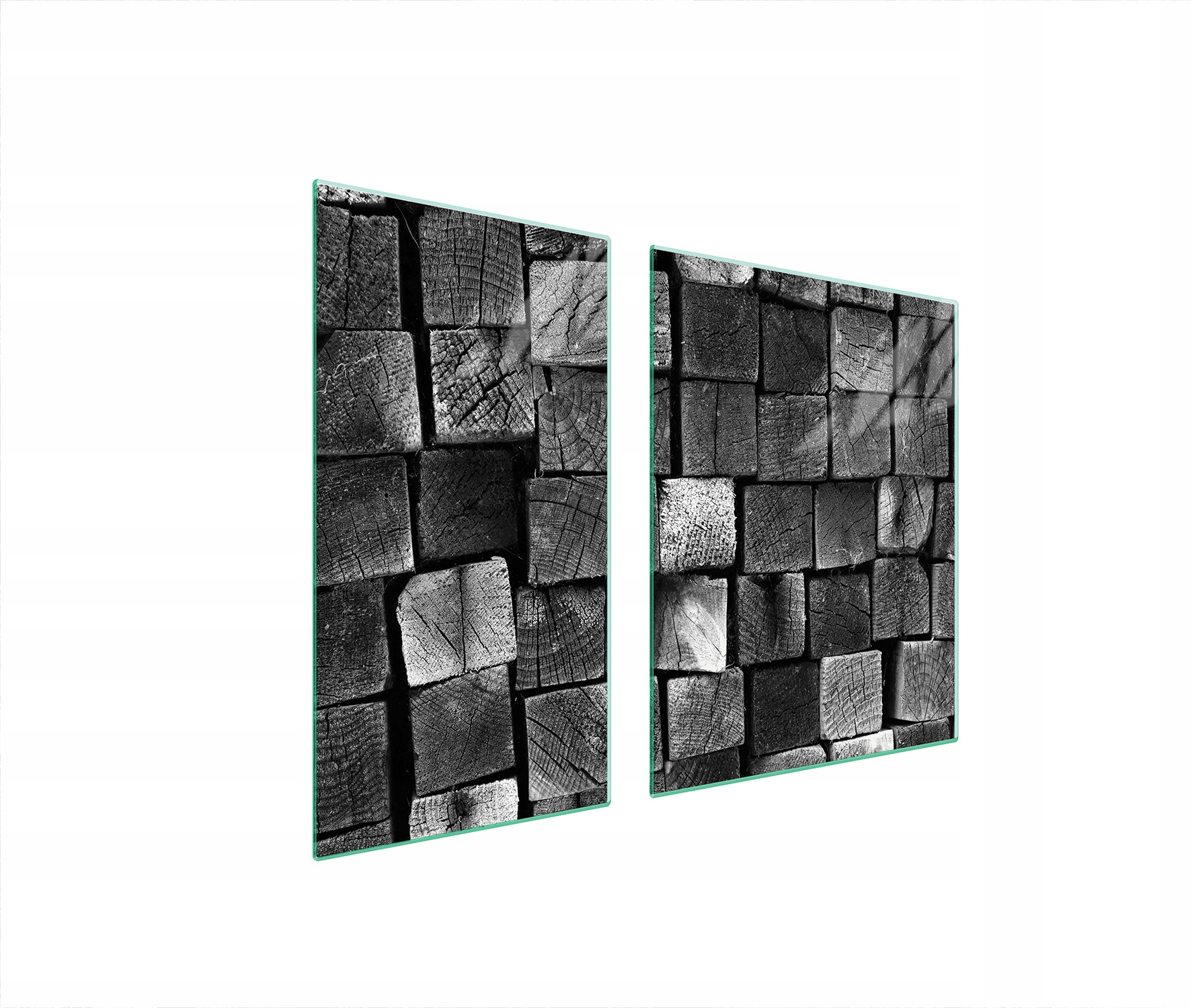 Ochranná Skleněná Deska Na Sporák 90x52 Dřevo Tvrzené Sklo