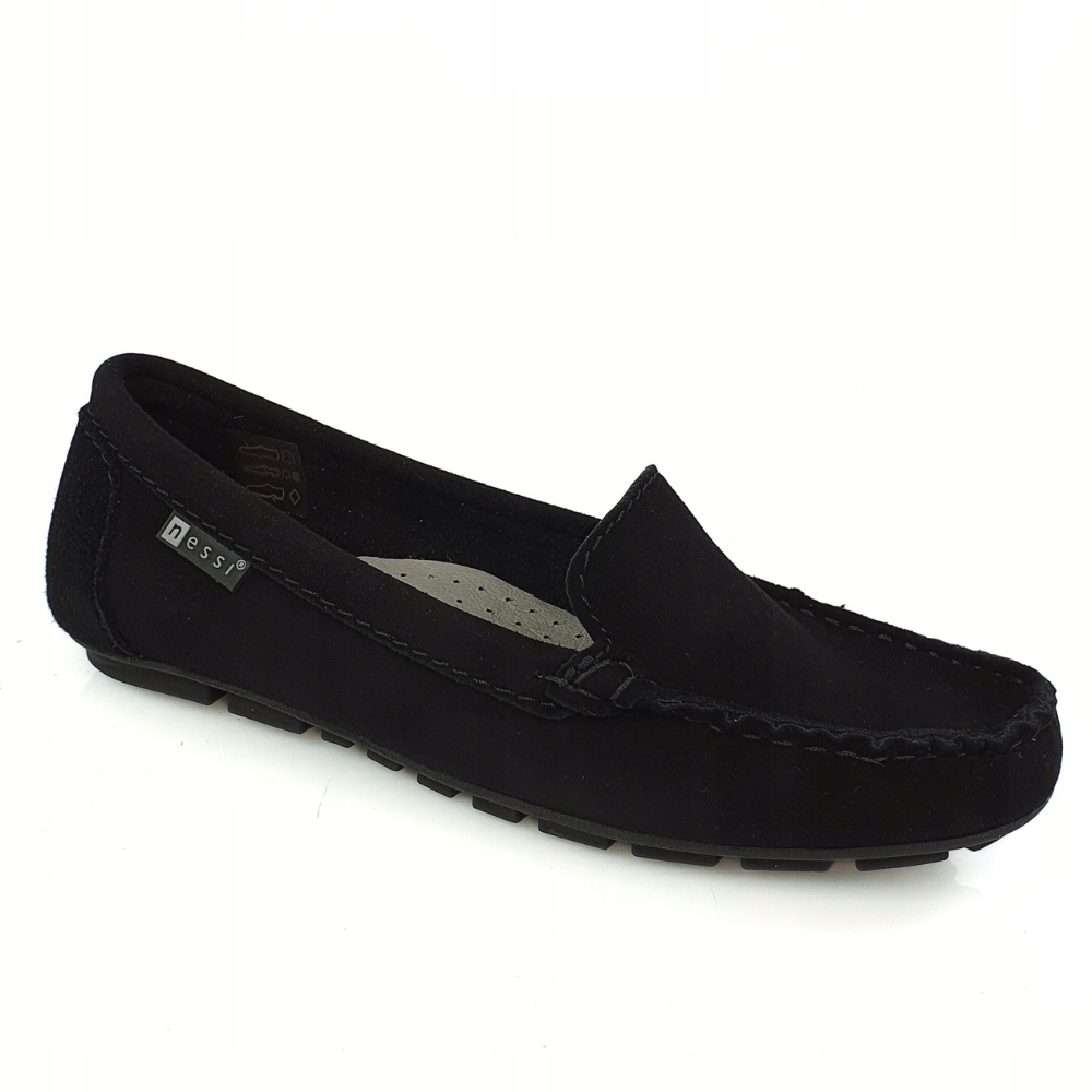 Nessi 17130 mokasyny czarne zamsz 38 Marka Nessi
