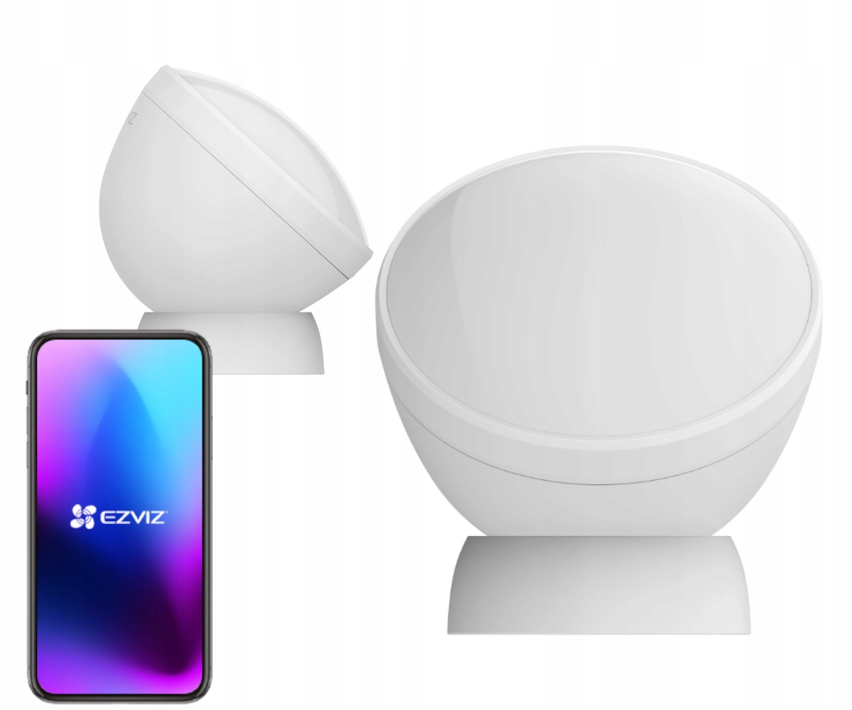 Ezviz T1C Czujnik ruchu Pir zasięg do 7m kąt detekcji 90° CR2450 ZigBee 3.0
