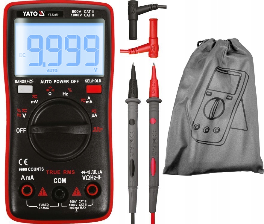 

Miernik Cyfrowy Multimetr Wyświetlacz LCD True Rms